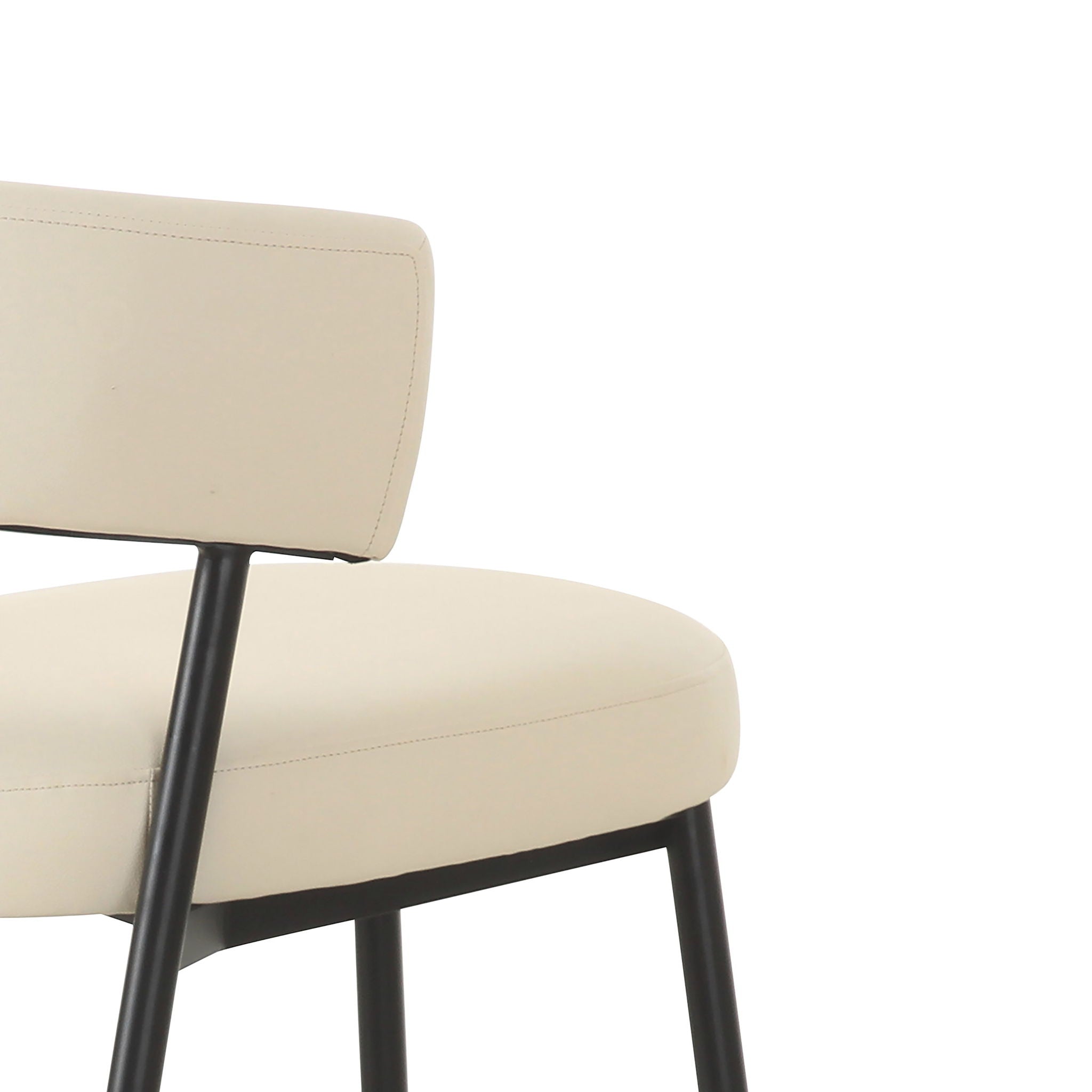 Maxine - Vegan Leather Dining Chair - Cream