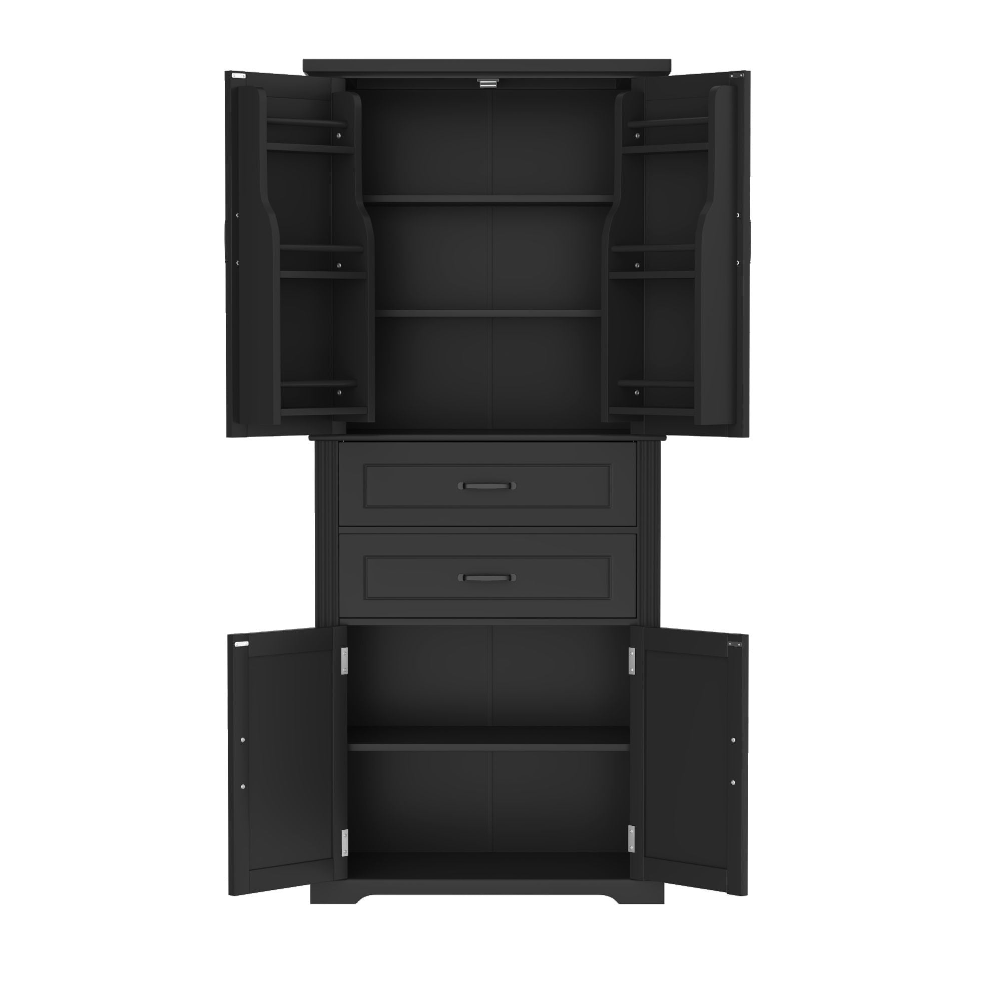 Elegant Multi Functional Storage Cabinet With Slide Rail Drawers, Adjustable Shelves