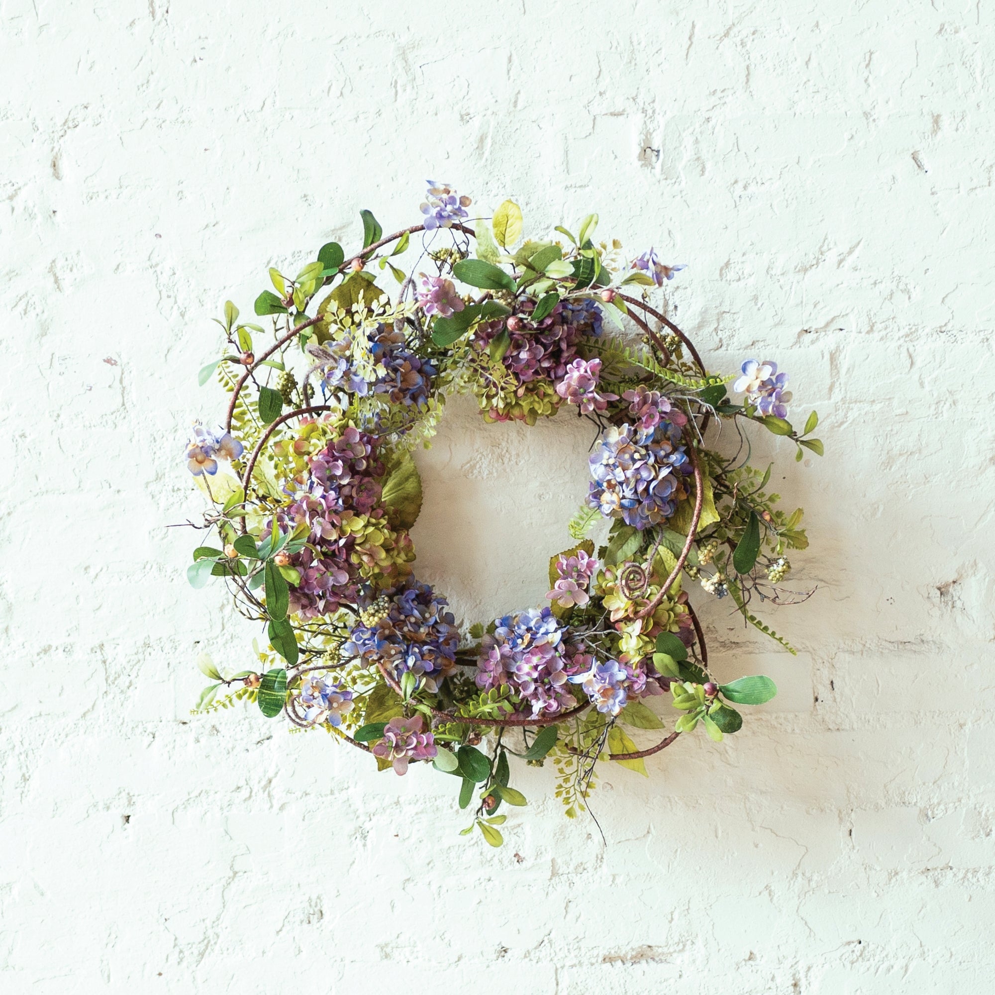 Hydrangea Floral Wreath 22"D