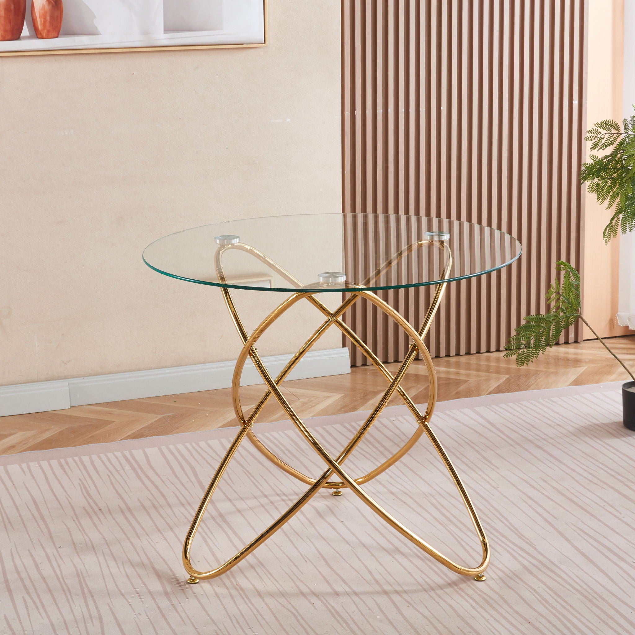 Metal Leg Dining Table With Tempered Glass Top - Best Buy Furniture