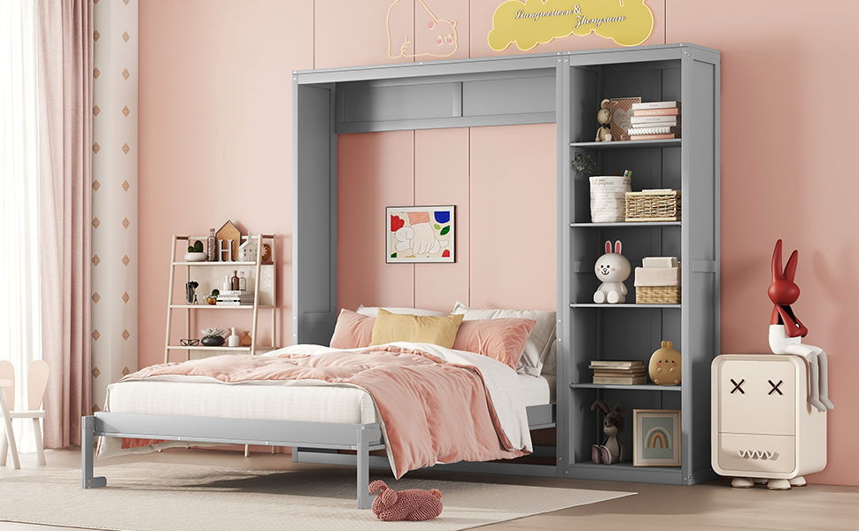 Multifunction Murphy Wall Bed With Shelves
