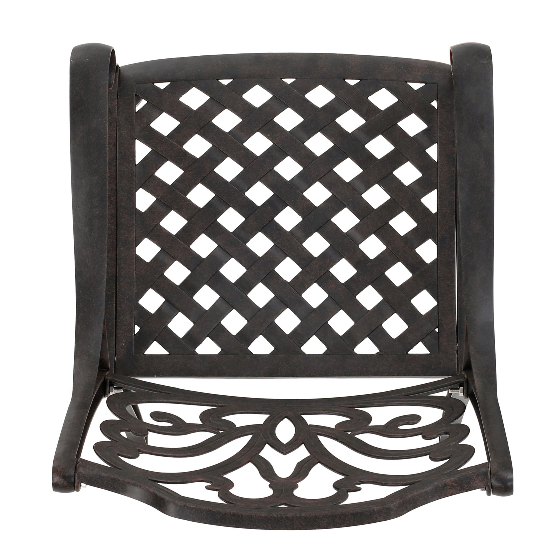 Patio Cast Aluminum Outdoor Dining Chairs (Set of 2) - Bronze - Best Buy Furniture