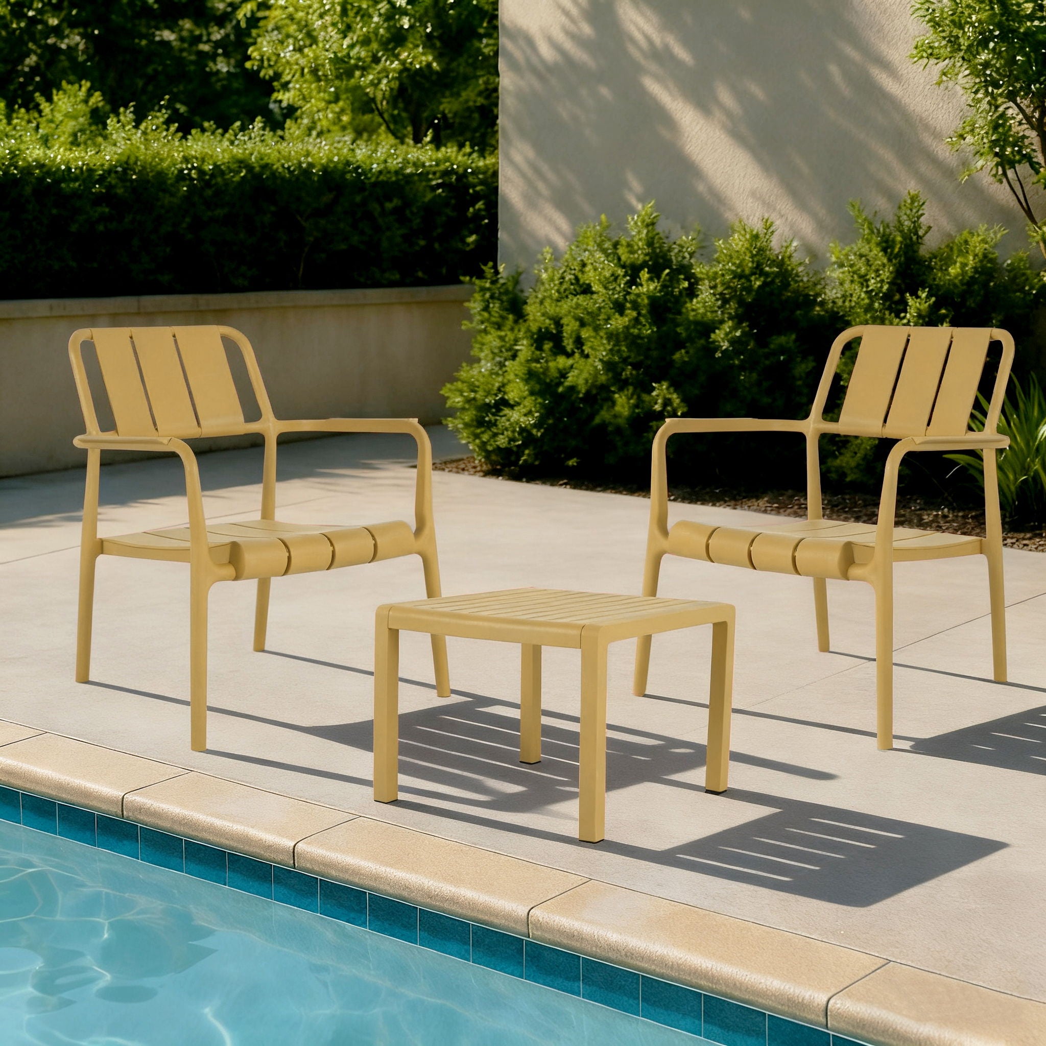 3 Piece Indoor / Outdoor Leisure Table And Chair Set