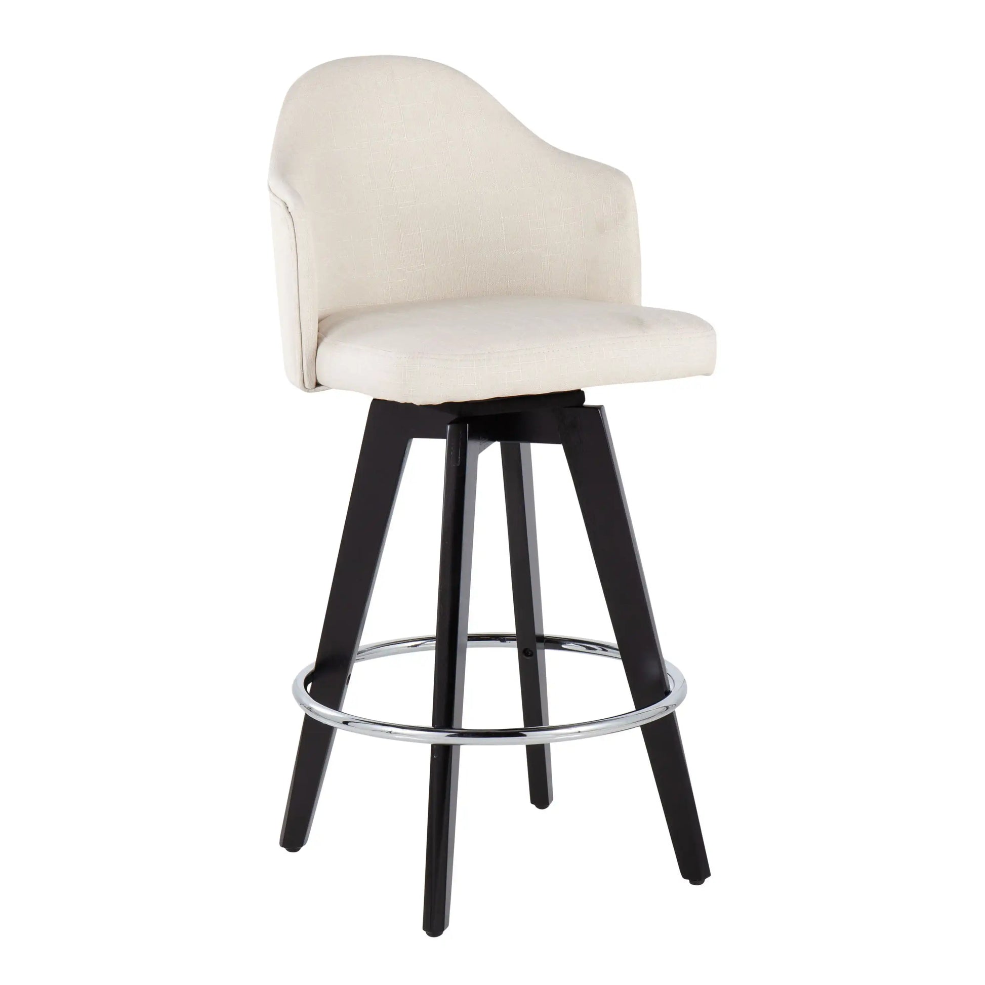 Ahoy - Contemporary Fixed Height Counter Stool With Round Footrest (Set of 2) - Best Buy Furniture