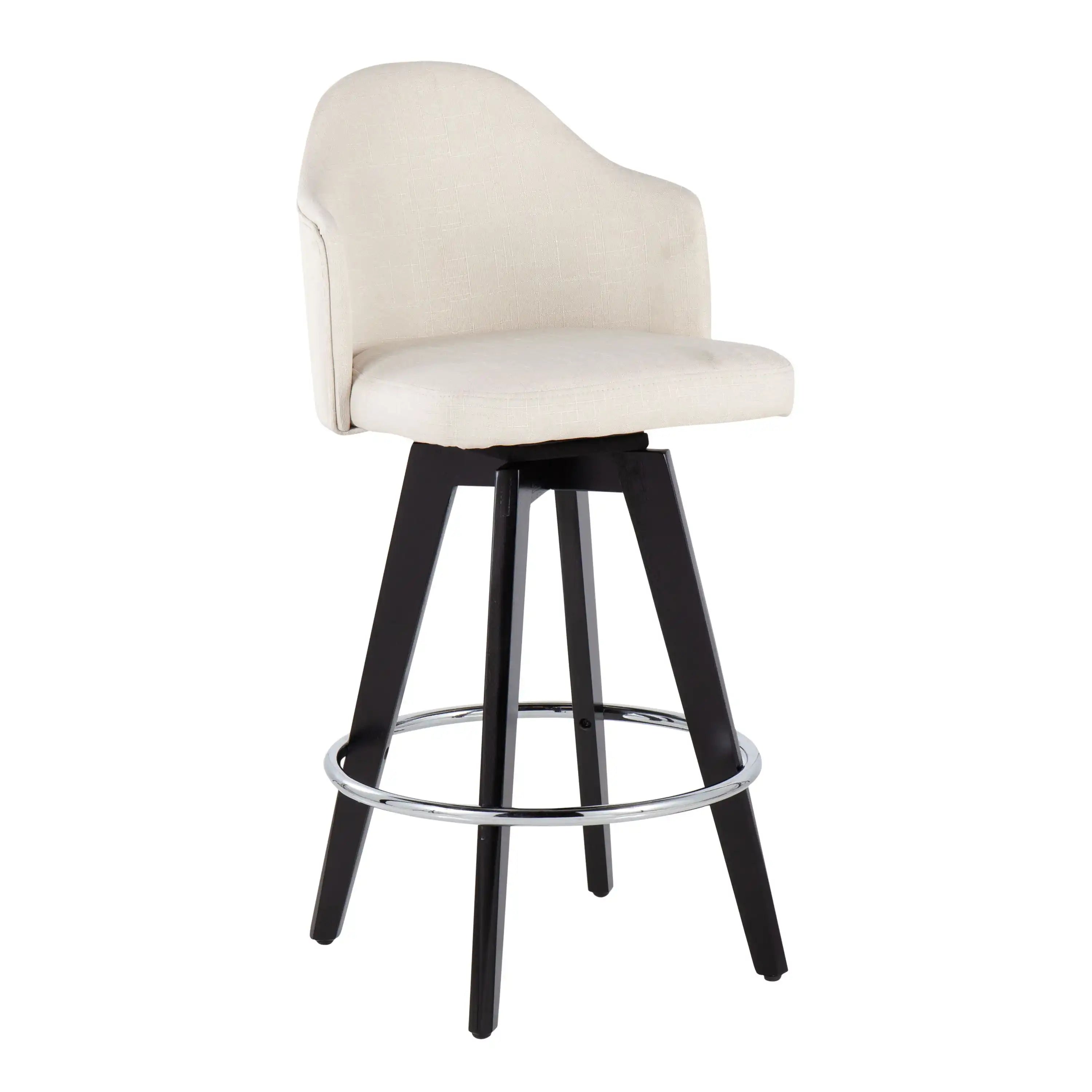 Ahoy - Contemporary Fixed Height Counter Stool With Round Footrest (Set of 2) - Best Buy Furniture