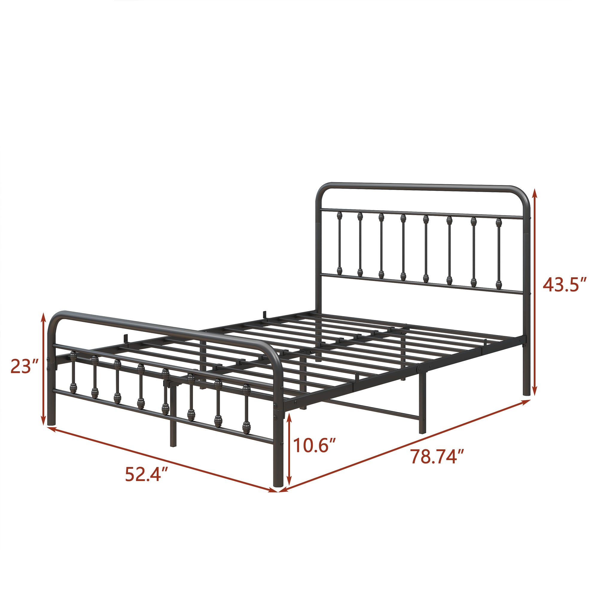 Tara Victorian-Style Steel Bed Frame