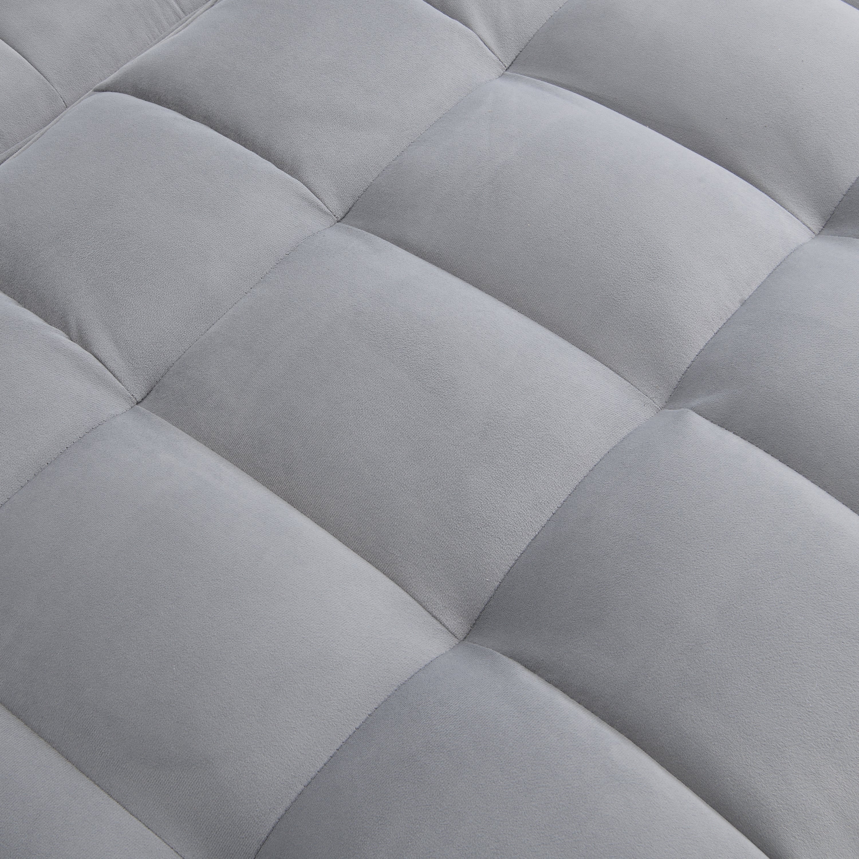 Modern Velvet Loveseat Futon Sofa Couch with Pullout Bed