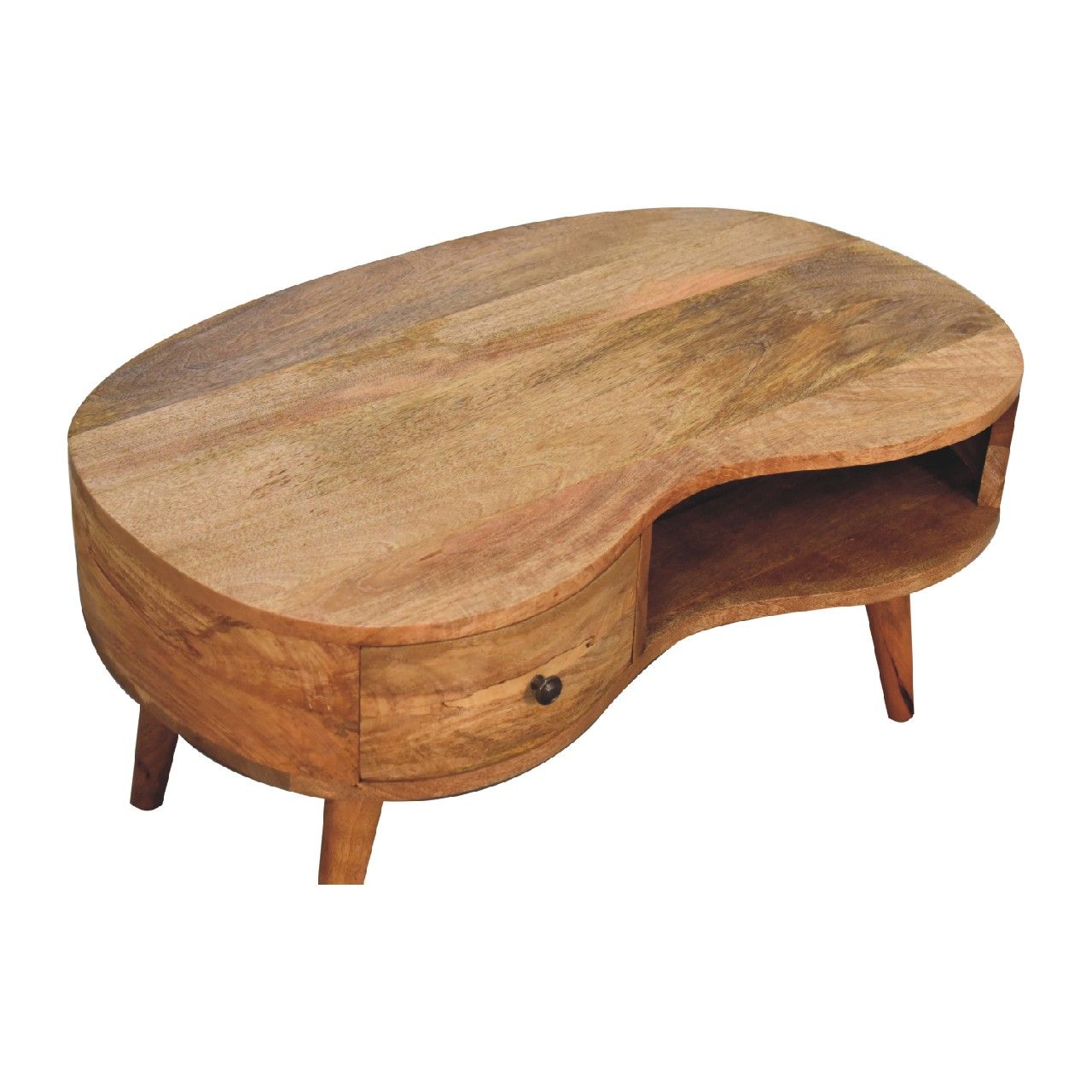 Wave Coffee Table With 1 Drawer