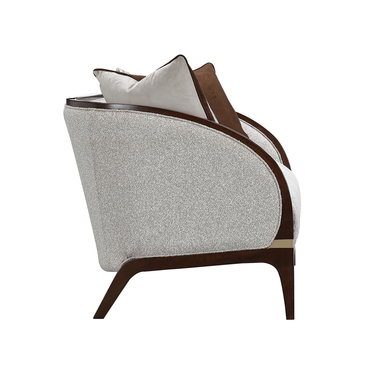 Houston - Loveseat - Pebble / Walnut