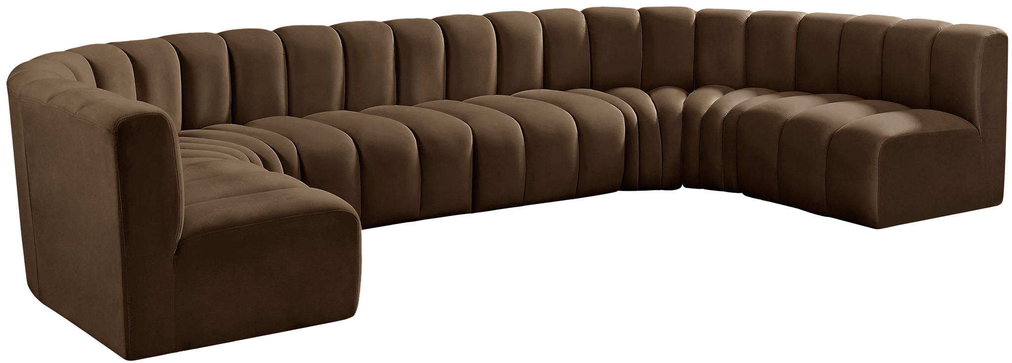 Arc - Velvet Modular U-Shaped Sectional - Best Buy Furniture