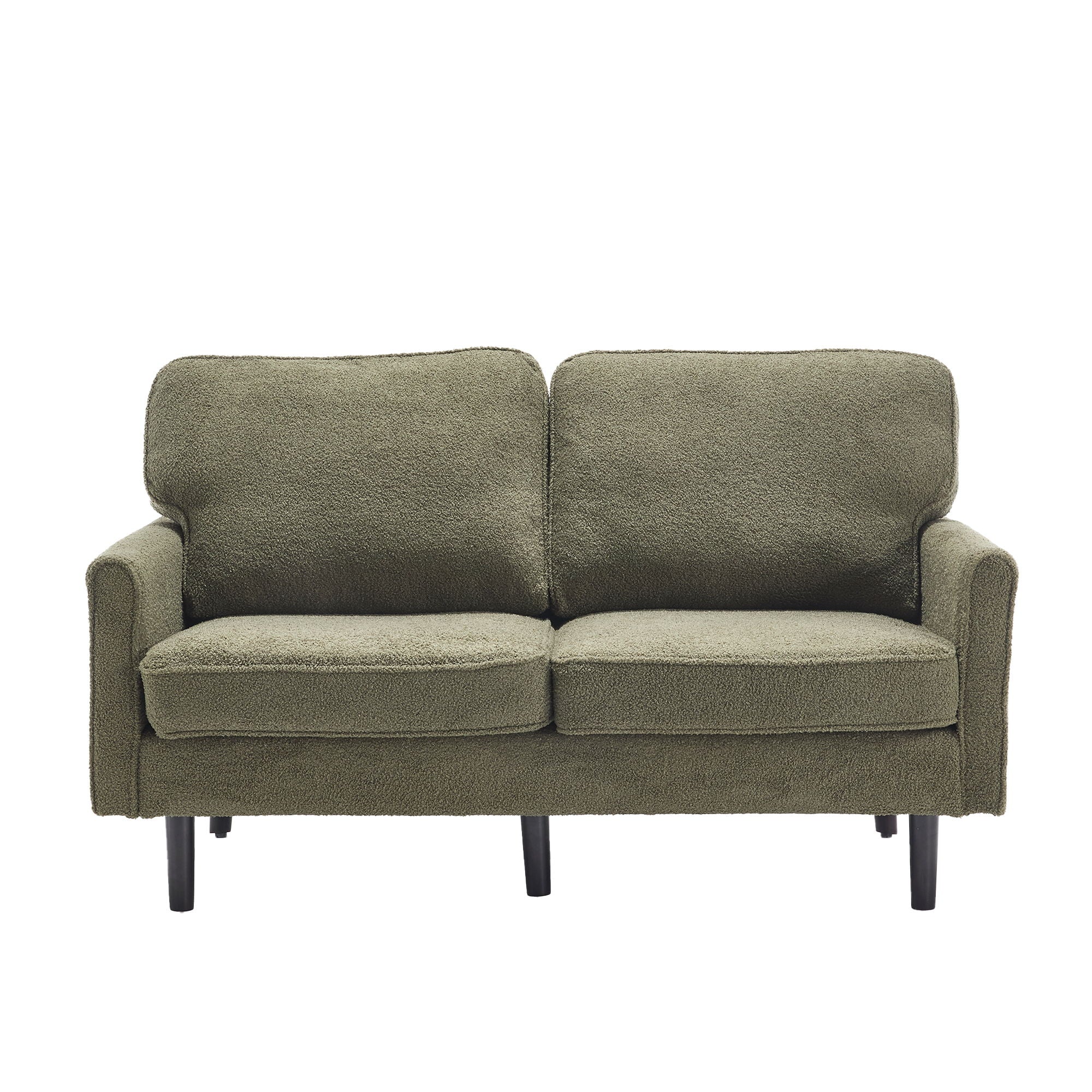 Mid Century Modern Loveseat Sofa With USB Ports, Removable Pillow Cover