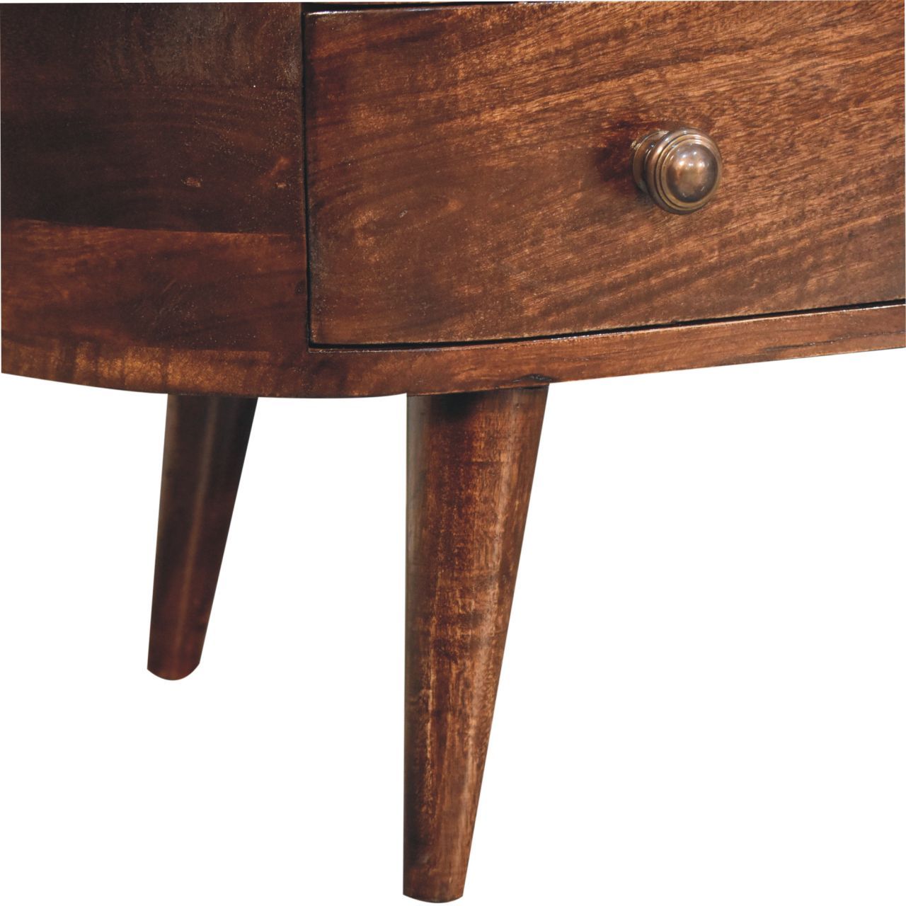 Solid Wood Rounded Entertainment Unit