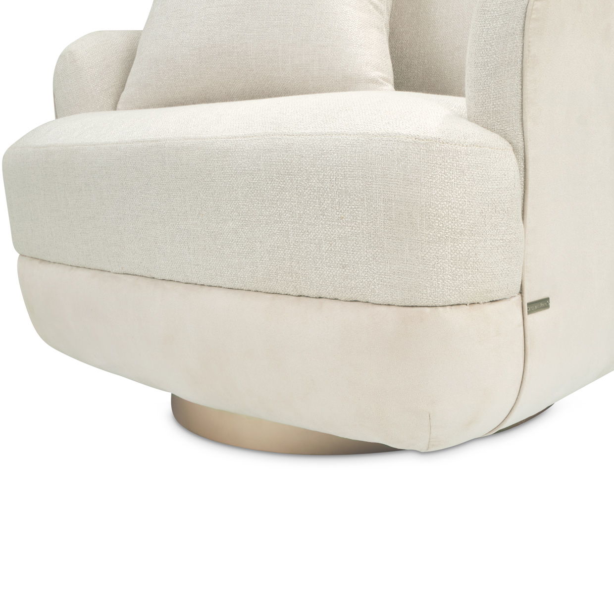 Aurora - Swivel Accent Chair - Linen/Moonlight