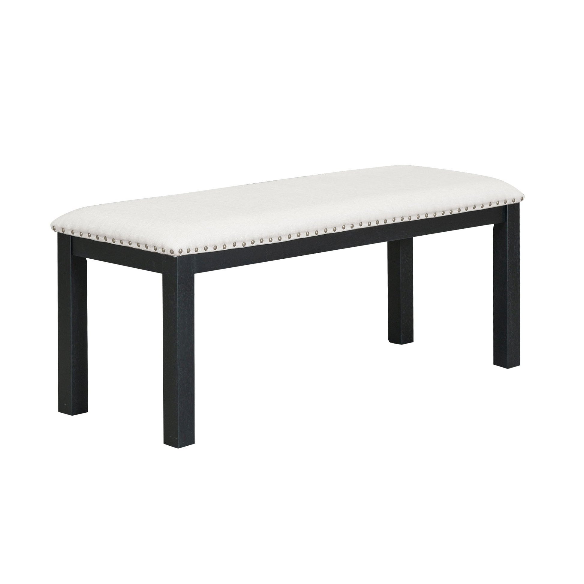 Topmax - 6 Piece Farmhouse Extendable Dining Table With Footrest, 4 Upholstered Dining Chairs And Dining Bench, Two 11" Removable Leaf - Best Buy Furniture