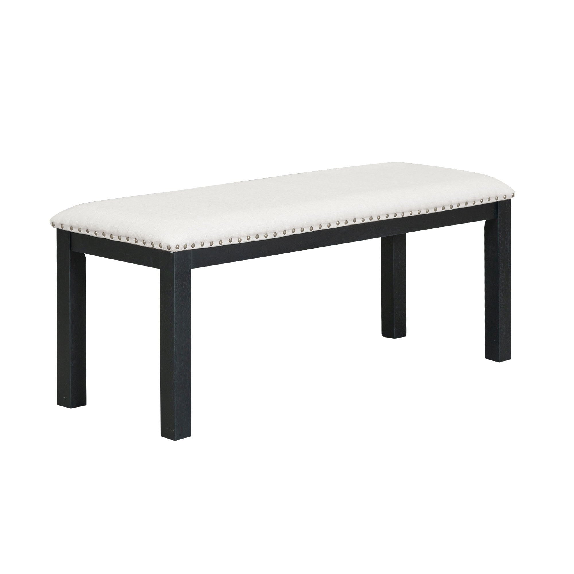 Topmax - 6 Piece Farmhouse Extendable Dining Table With Footrest, 4 Upholstered Dining Chairs And Dining Bench, Two 11" Removable Leaf - Best Buy Furniture