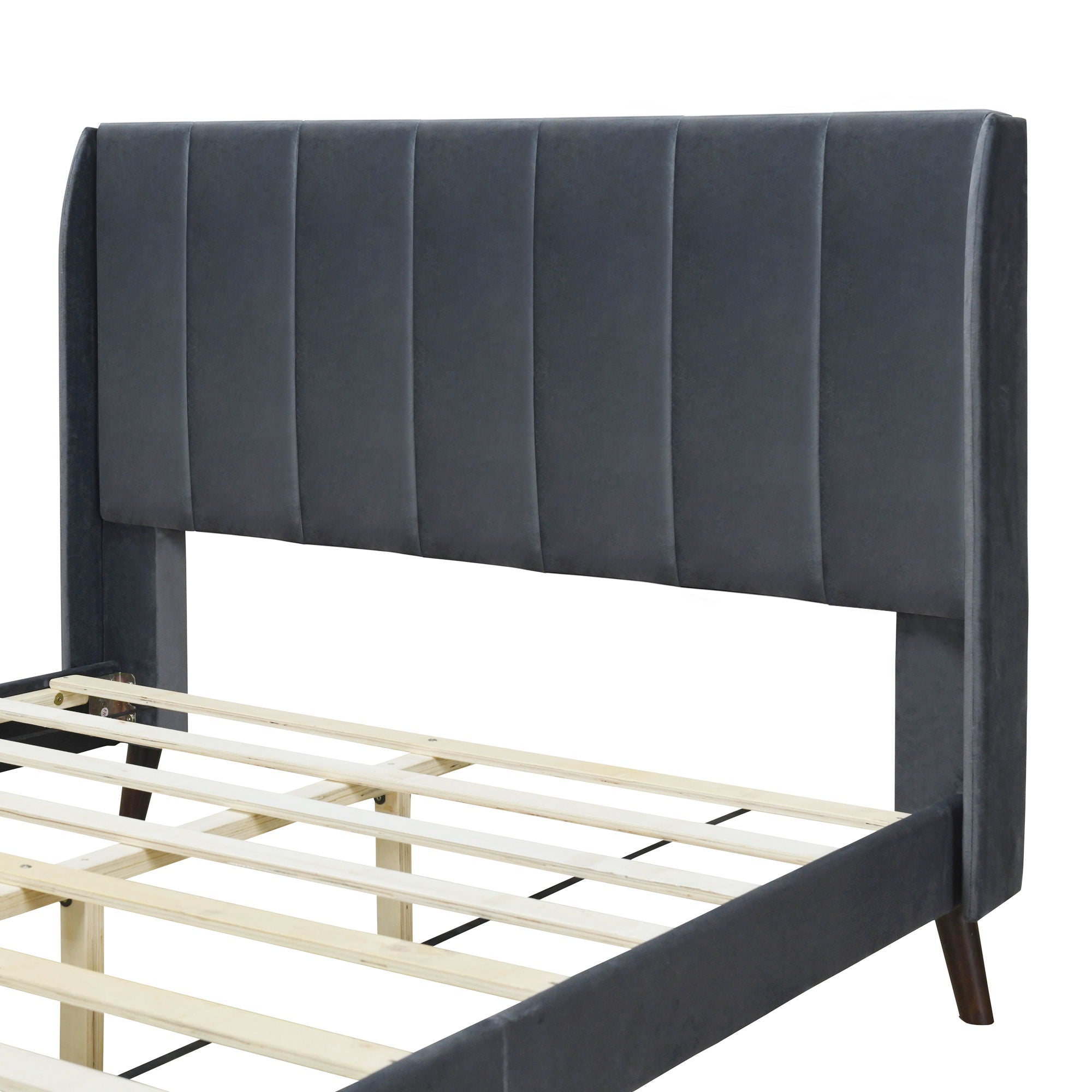 Upholstered Platform Bed Velvet