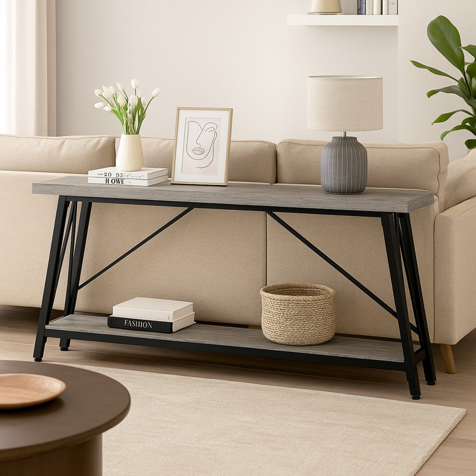 Sofa Table With Frame Extra Long Entryway Console