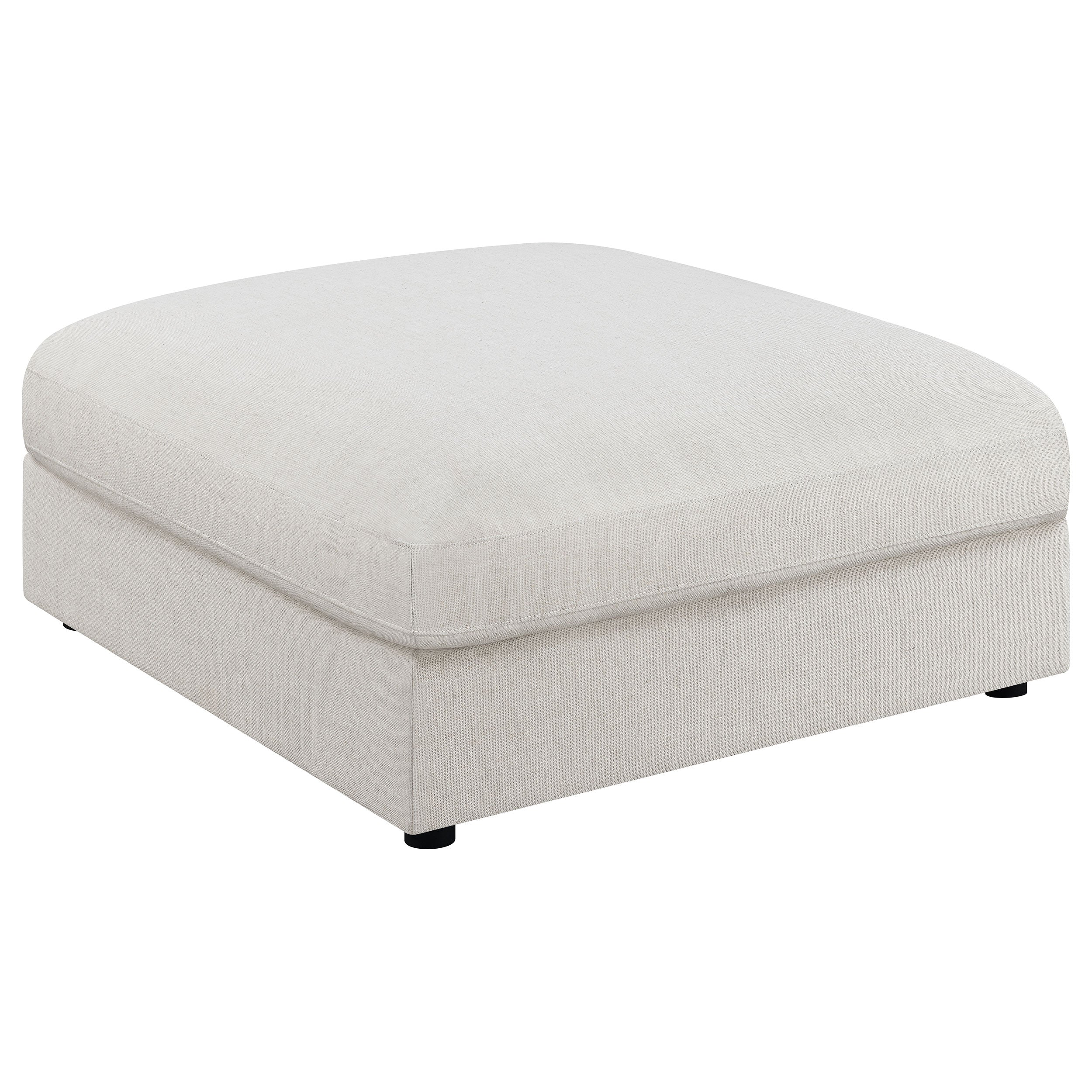 Serene Square Upholstered Ottoman Beige-CoasterEssence