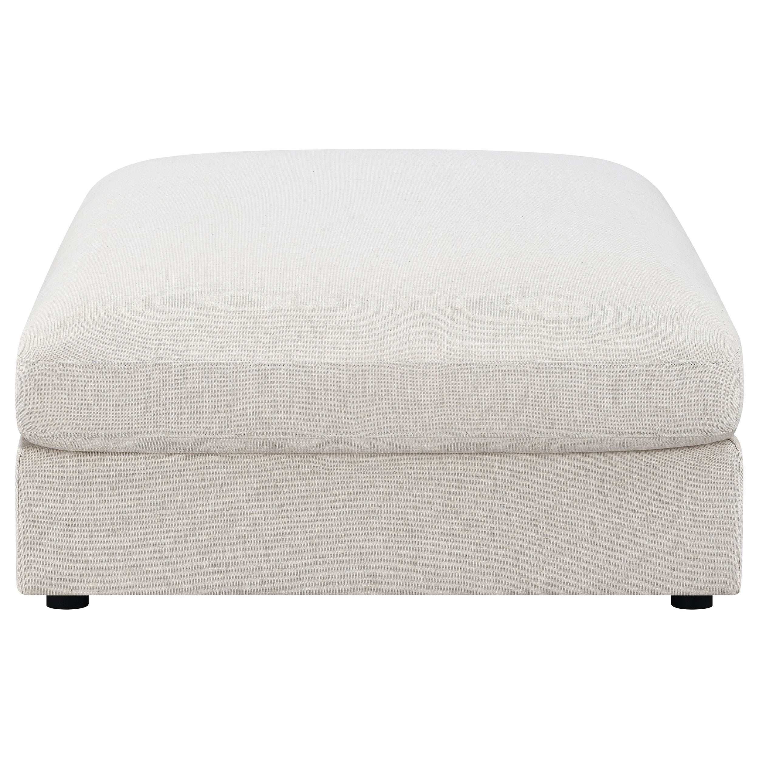 Serene Square Upholstered Ottoman Beige-CoasterEssence