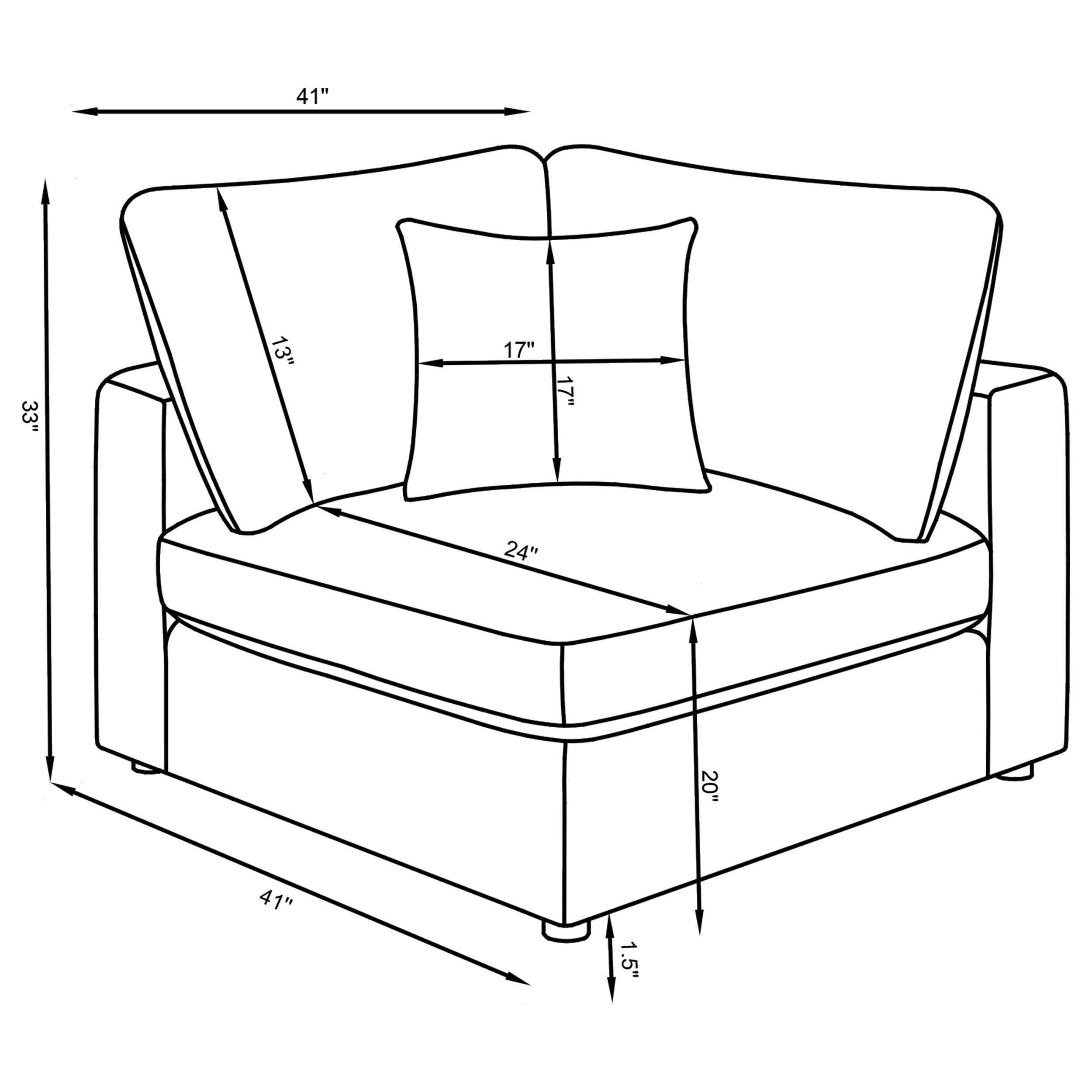 Serene 4-piece Upholstered Modular Sectional Sofa Charcoal-CoasterEssence