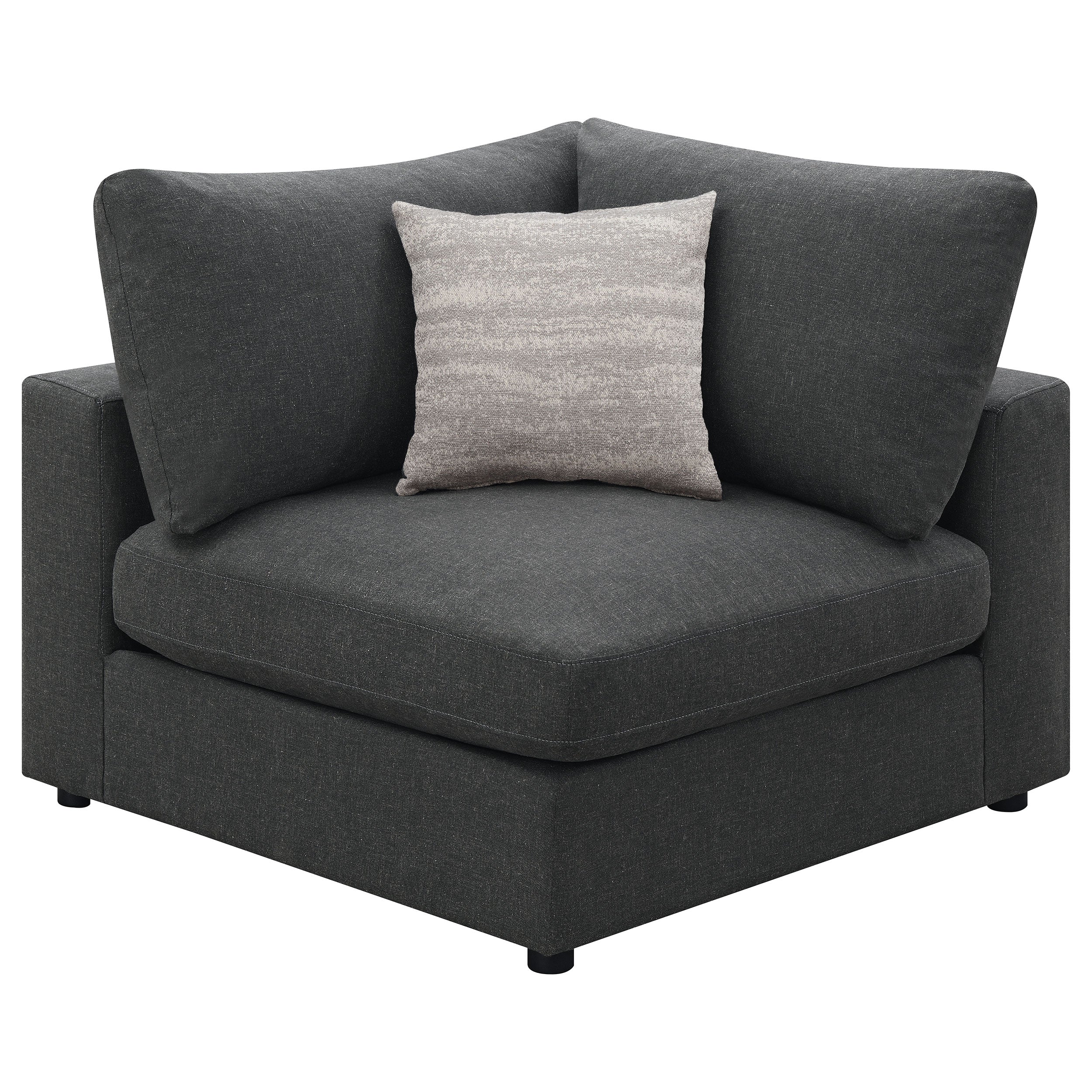 Serene Upholstered Corner Charcoal-CoasterEssence