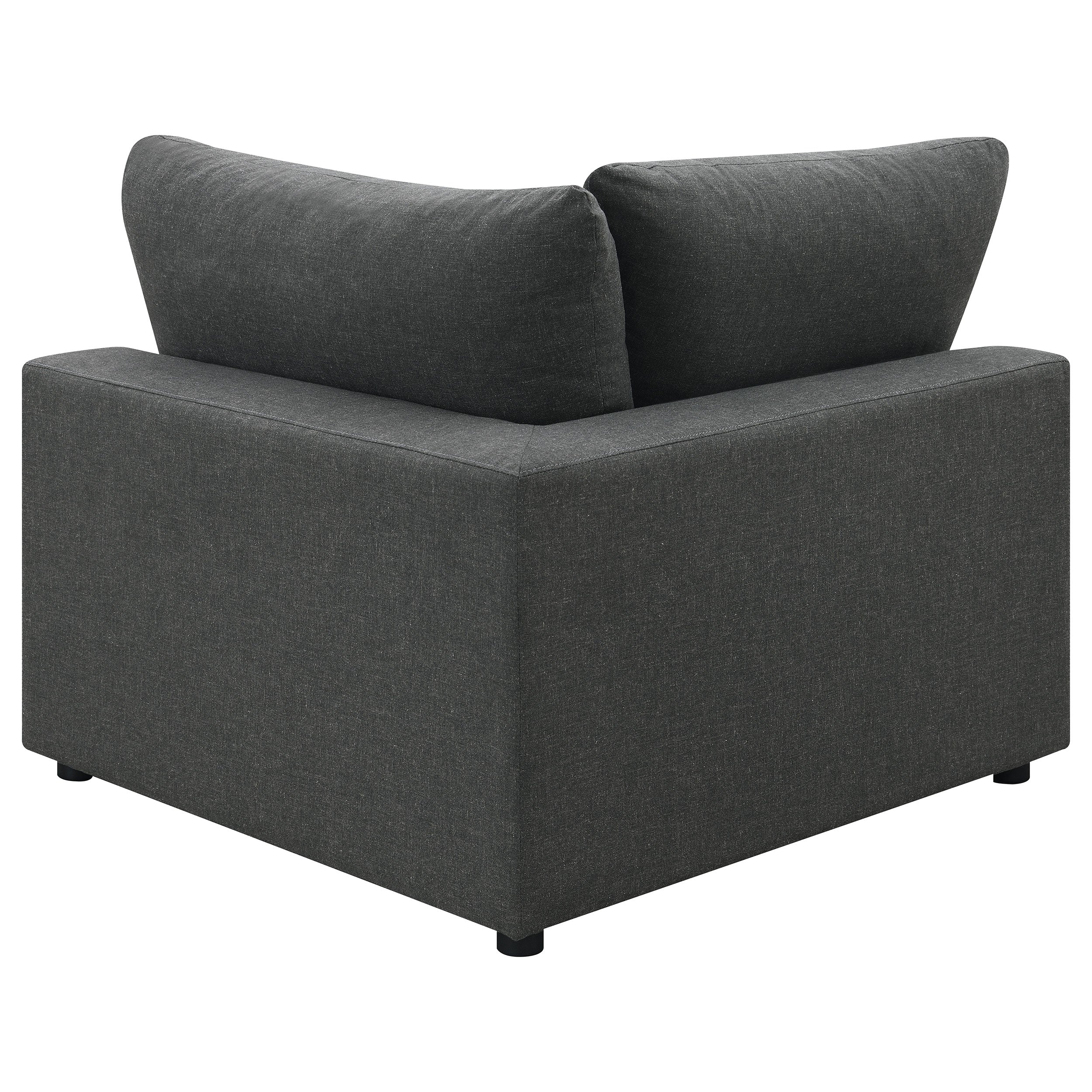 Serene Upholstered Corner Charcoal-CoasterEssence