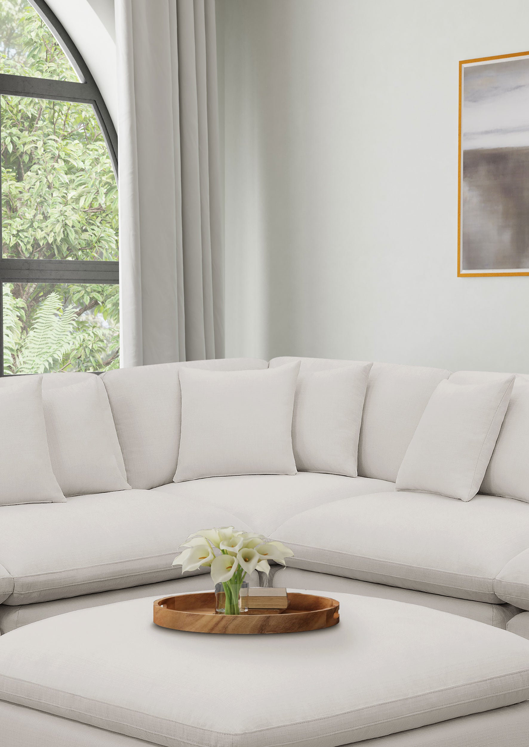 Hobson Upholstered Corner Ivory-CoasterElevations