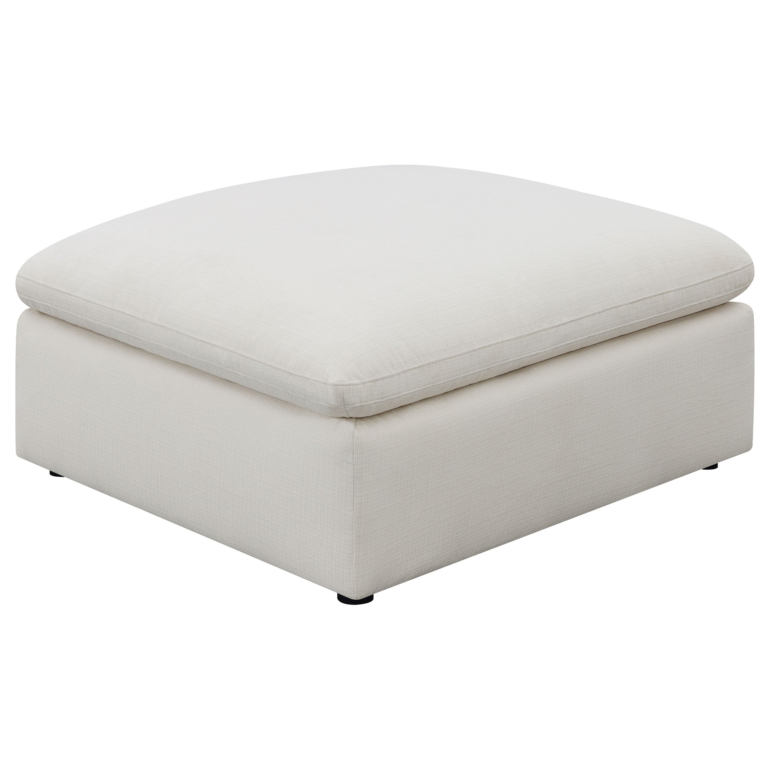 Hobson Square Upholstered Ottoman Ivory-CoasterElevations