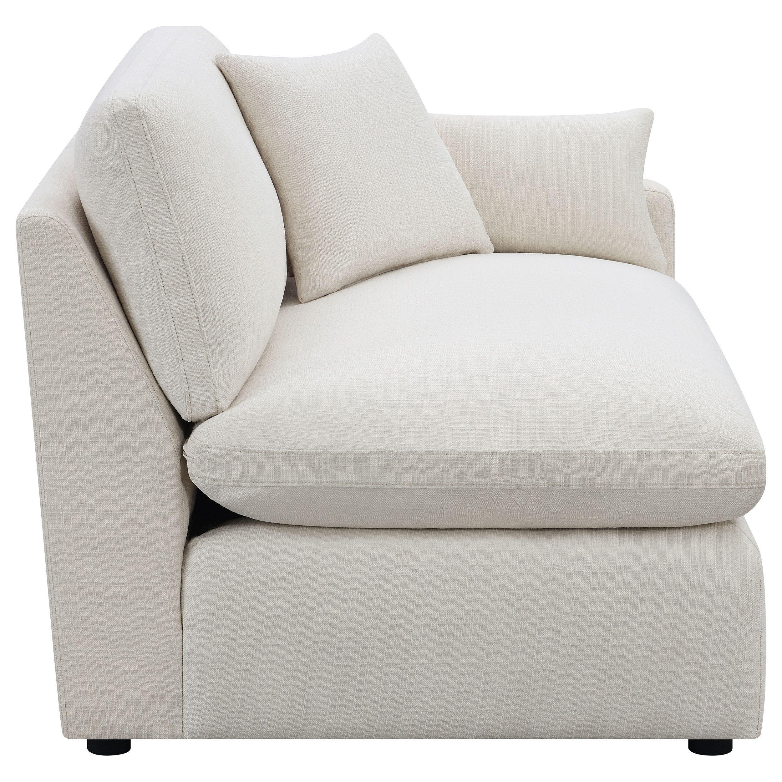 Hobson Upholstered LAF Chair Ivory-CoasterElevations