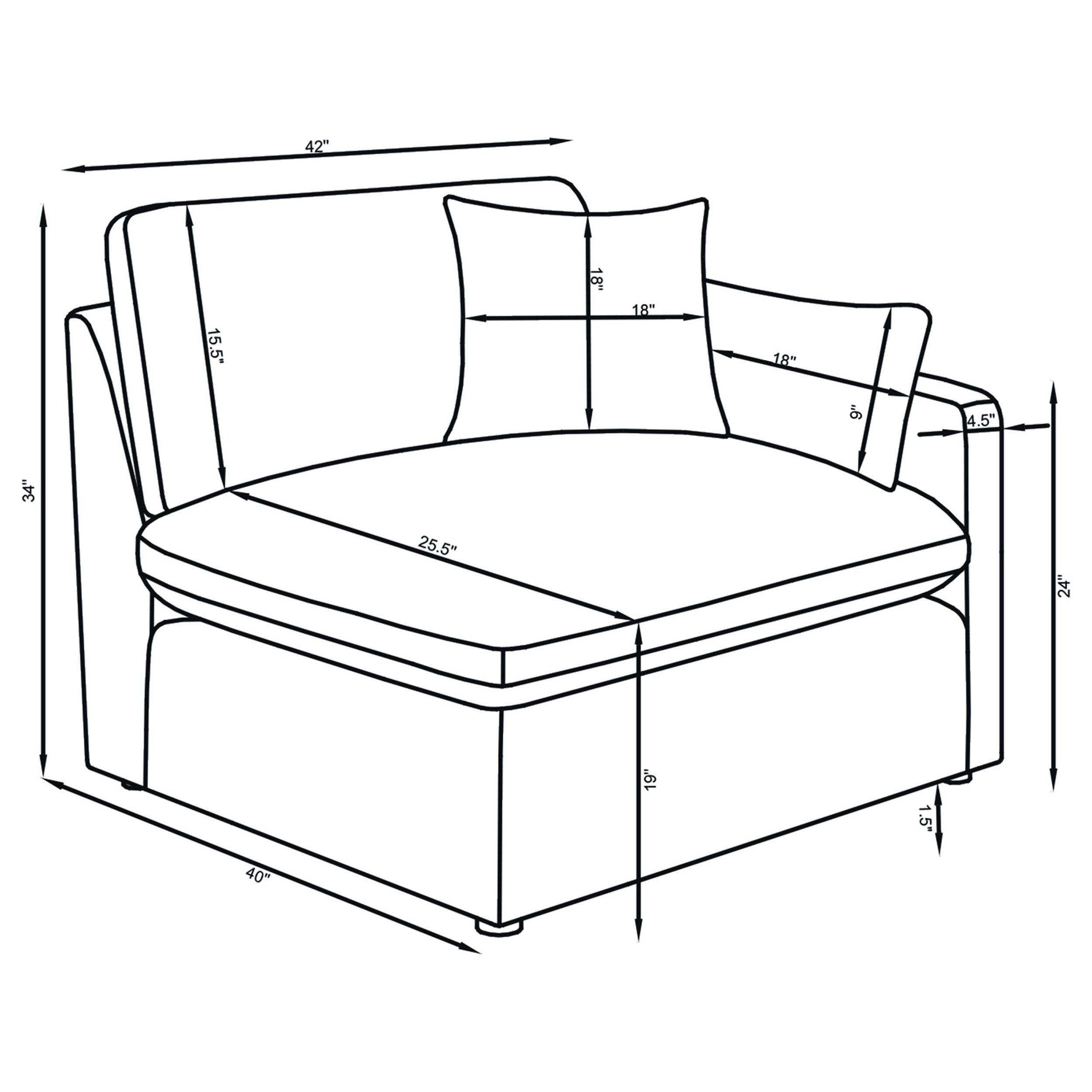 Hobson 5-piece Upholstered Modular Sectional Sofa Charcoal-Coaster