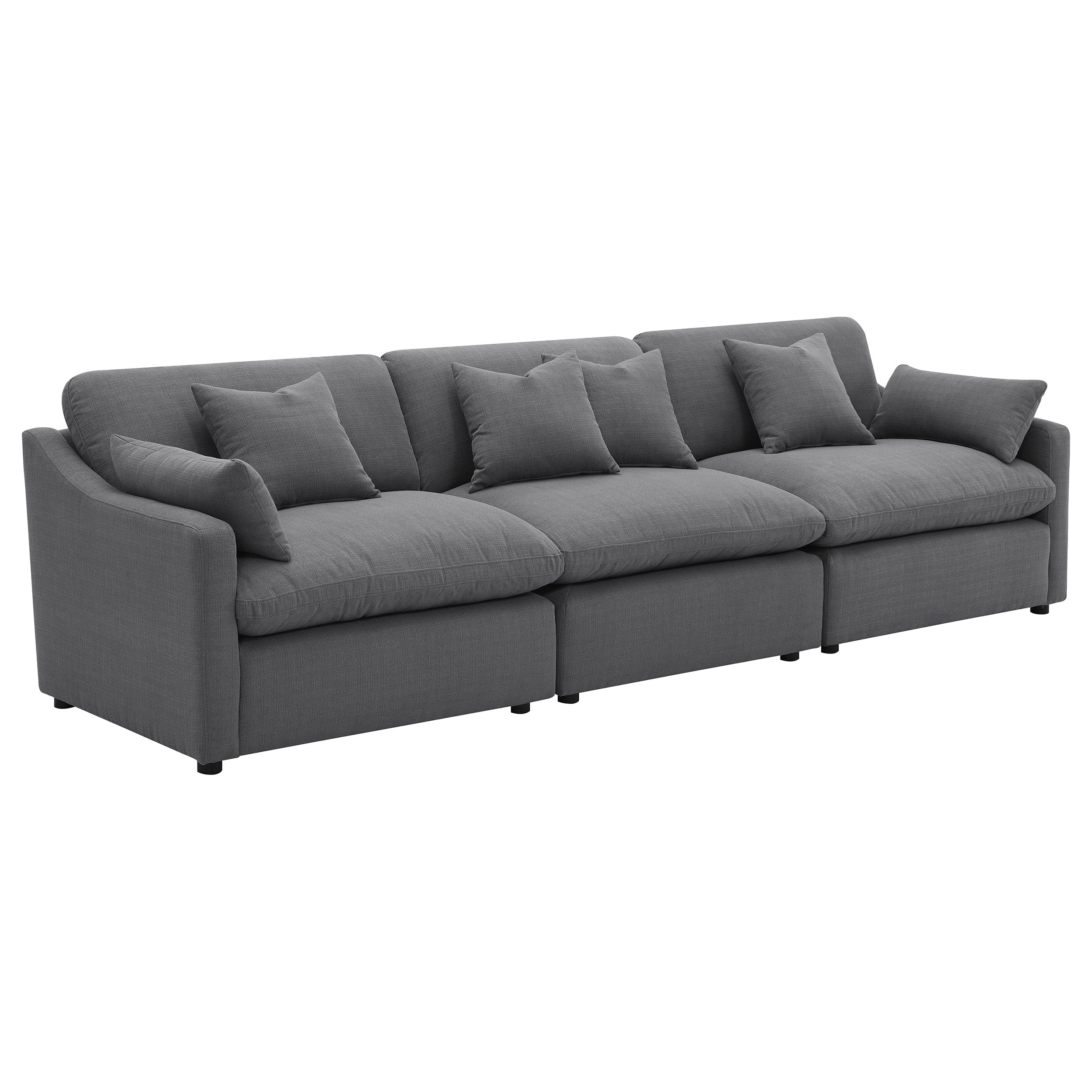 Hobson Upholstered Armless Chair Charcoal-