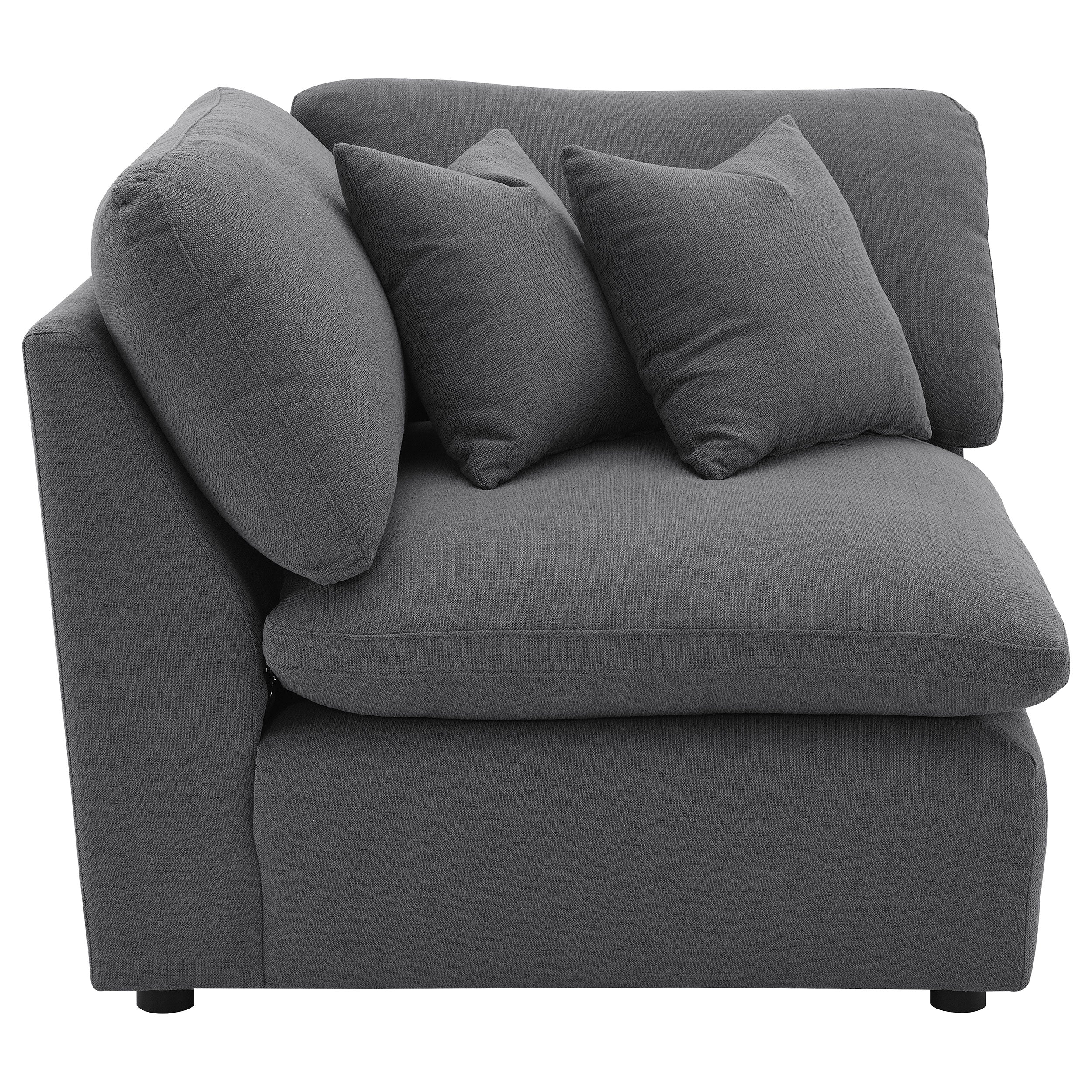 Hobson Upholstered Corner Charcoal-