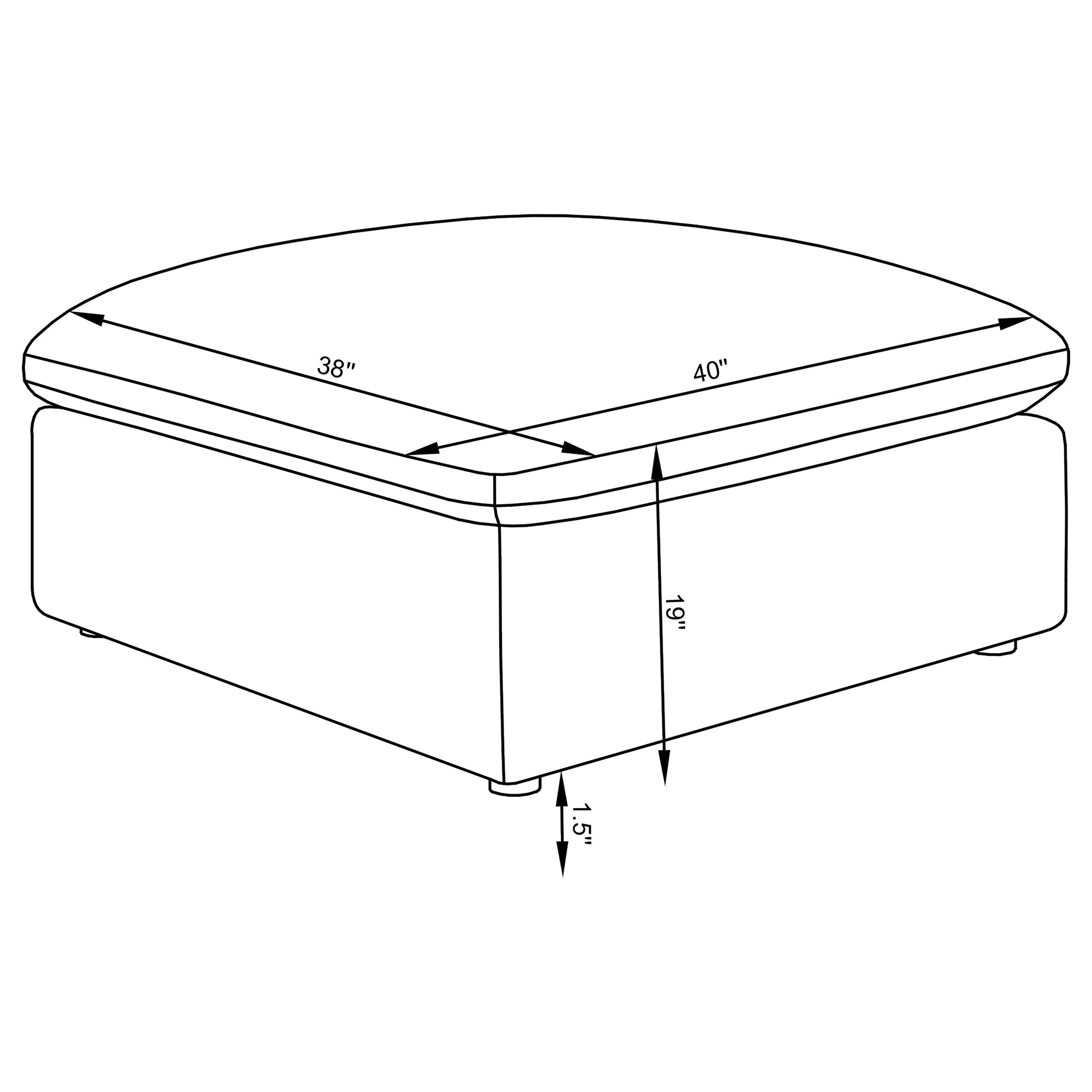 Hobson Square Upholstered Ottoman Charcoal-