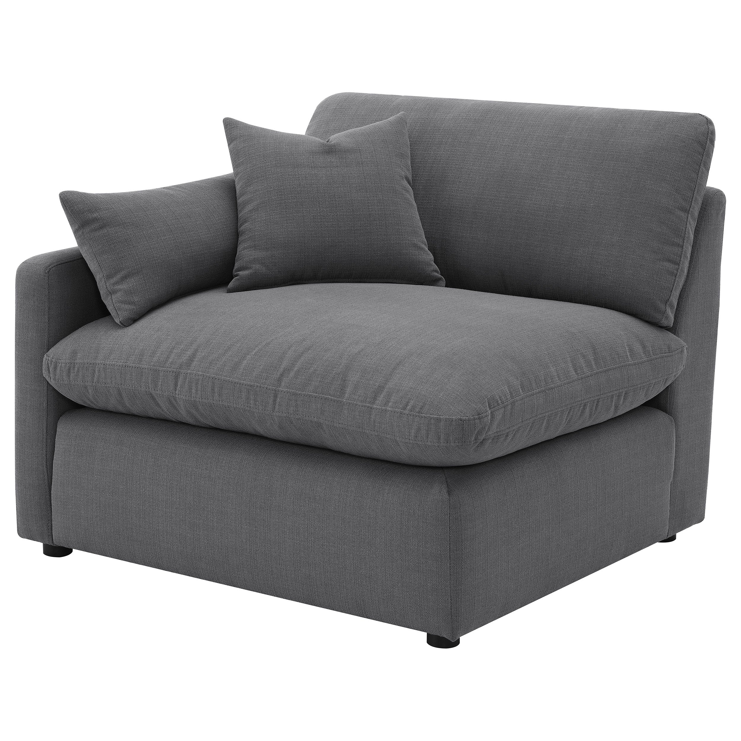 Hobson Upholstered LAF Chair Charcoal-