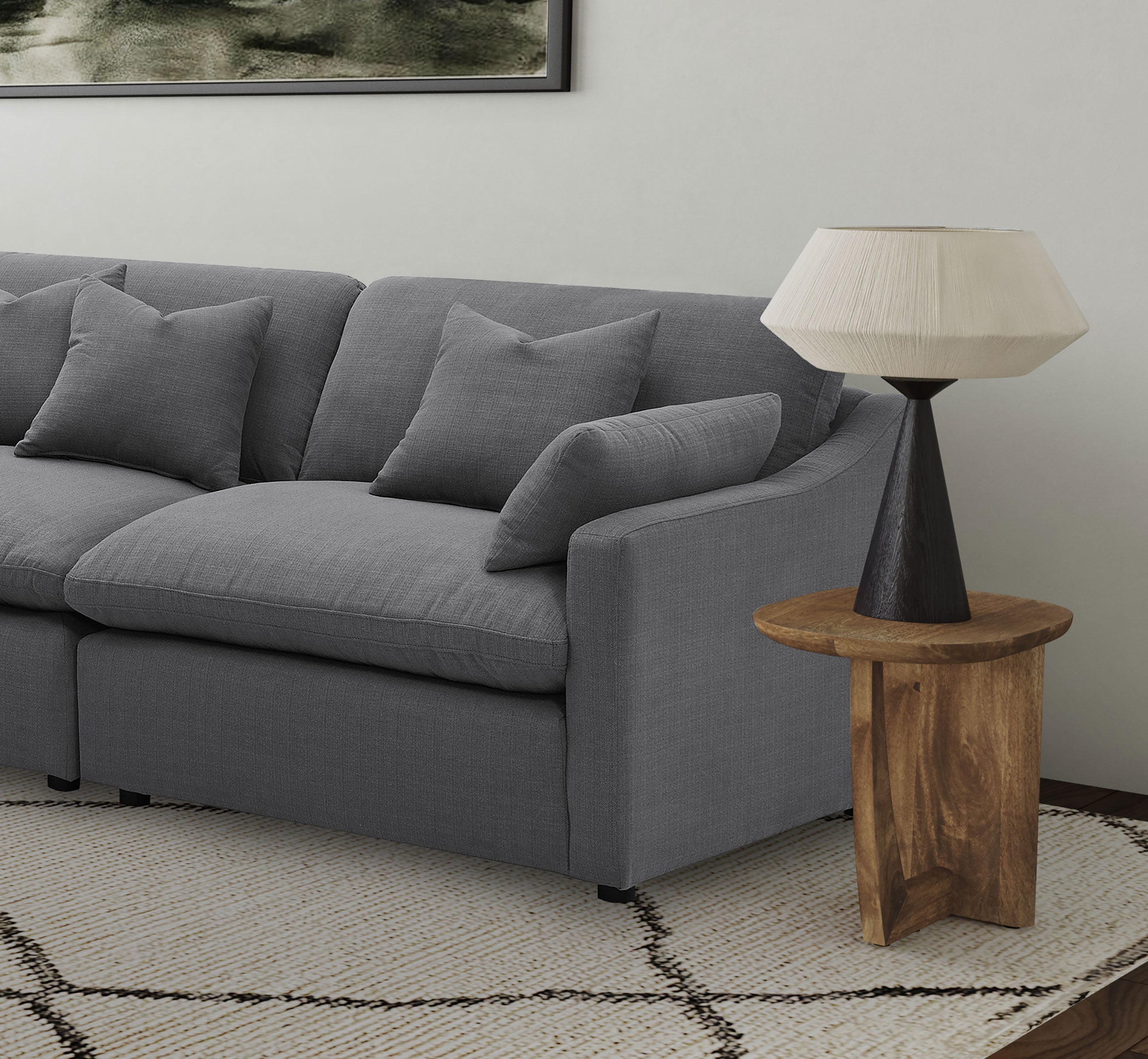Hobson Upholstered RAF Chair Charcoal-