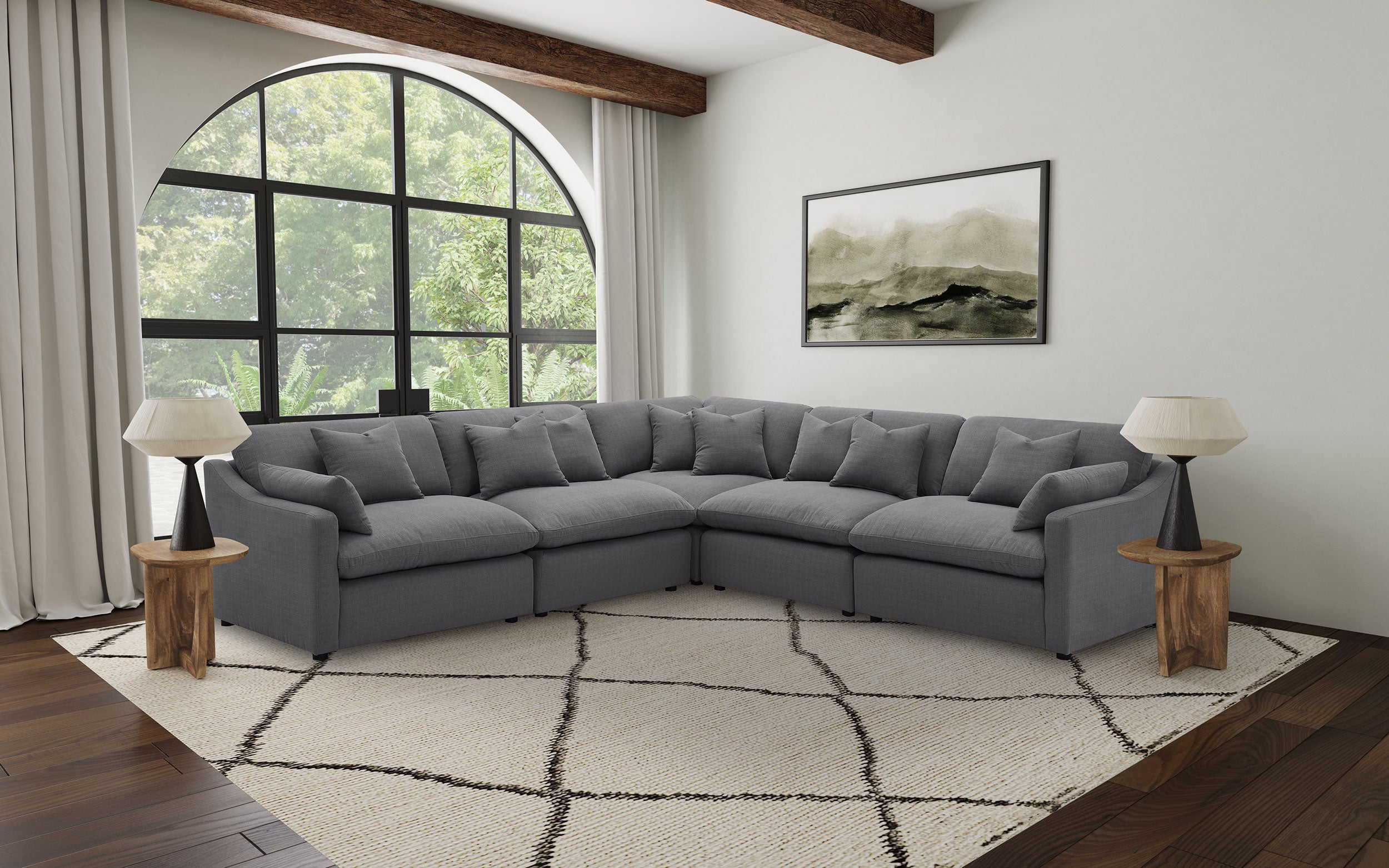 Hobson Upholstered RAF Chair Charcoal-