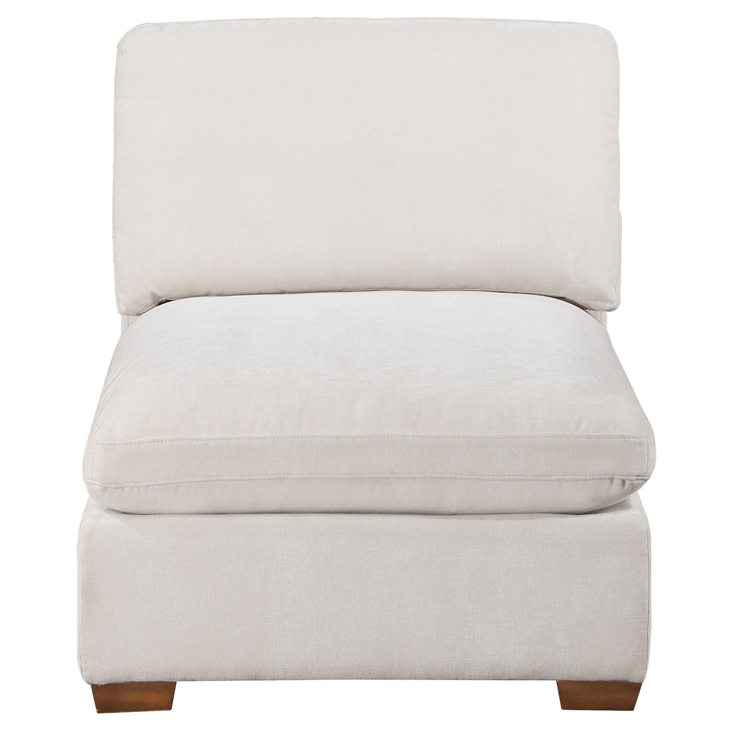 Lakeview Upholstered Armless Chair Ivory-