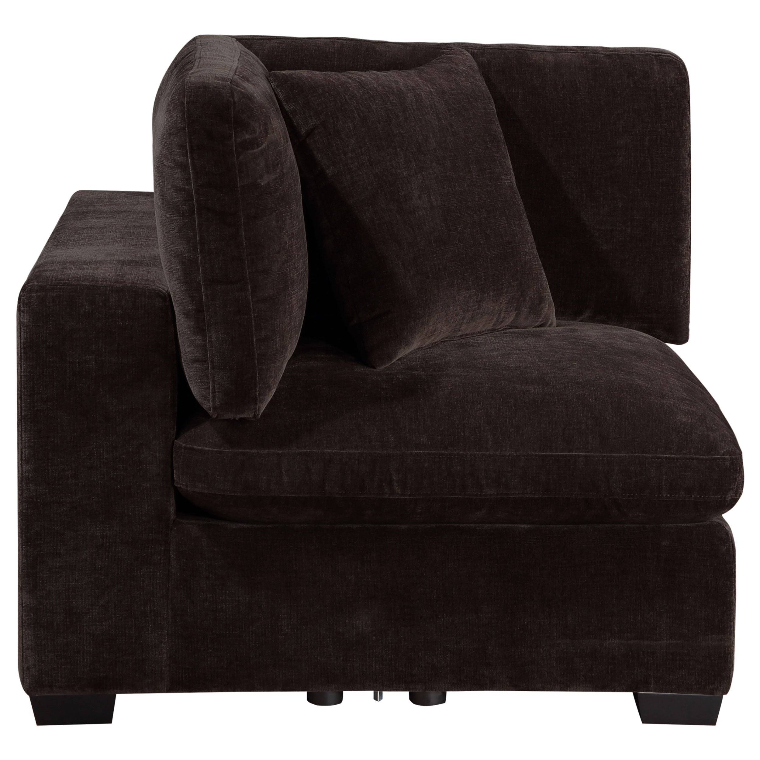 Lakeview Upholstered Corner Chair Dark Chocolate-