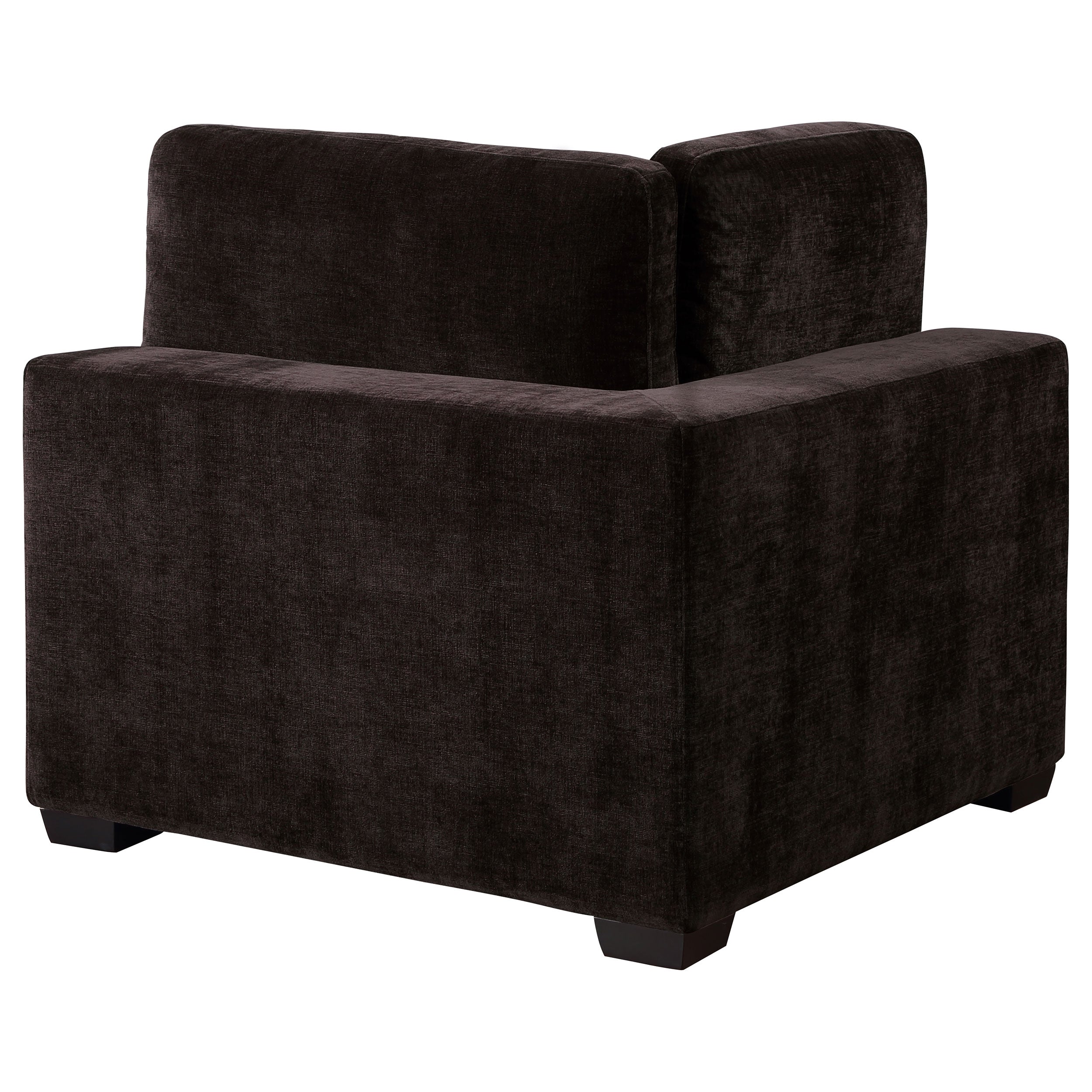 Lakeview Upholstered Corner Chair Dark Chocolate-
