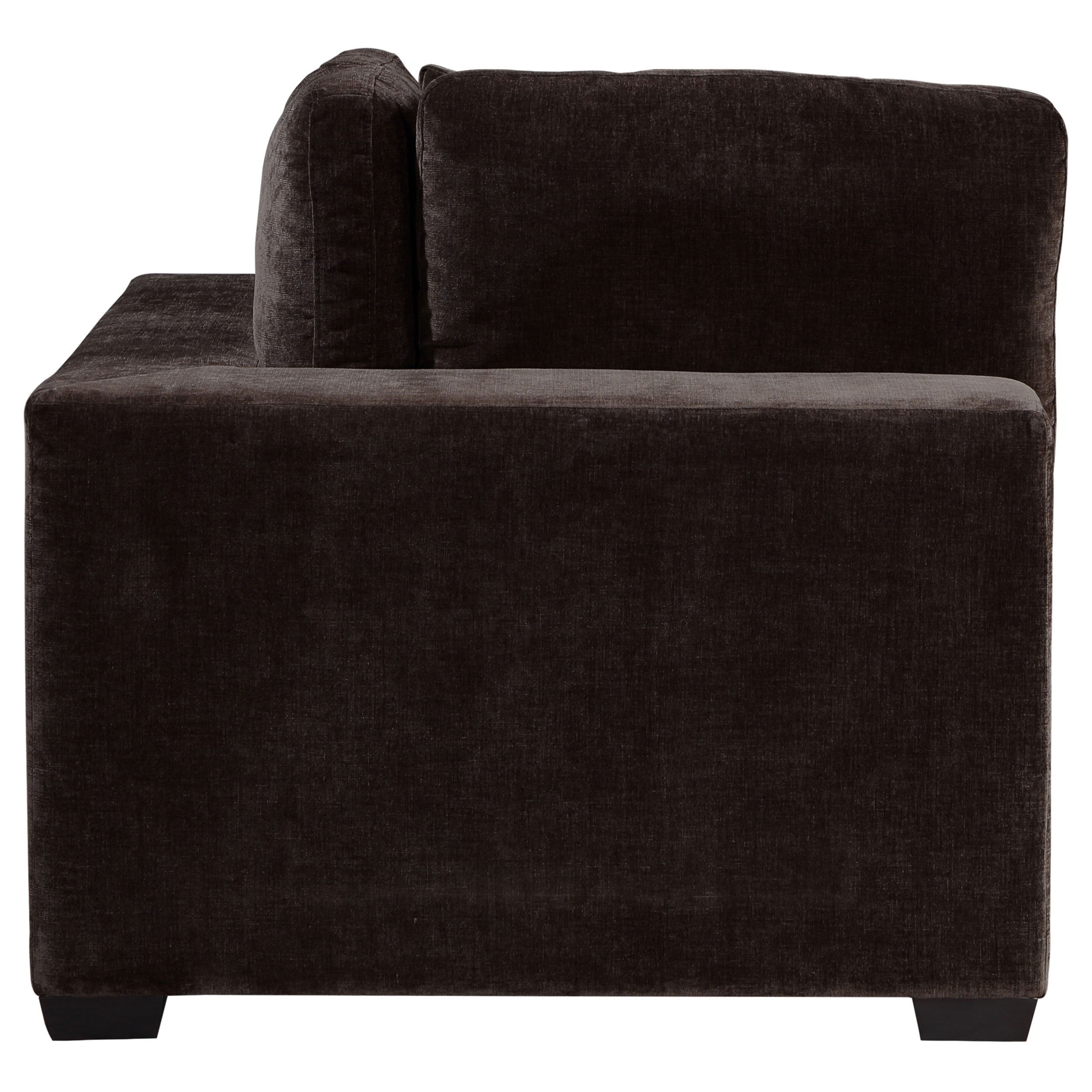 Lakeview Upholstered Corner Chair Dark Chocolate-
