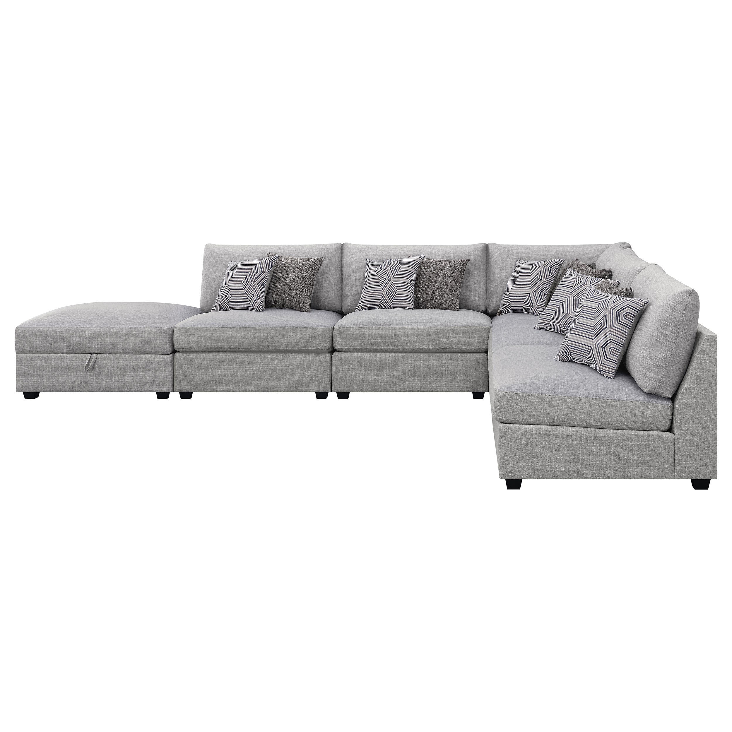 Cambria 4-piece Upholstered Modular Sectional Sofa Grey-CoasterElevations