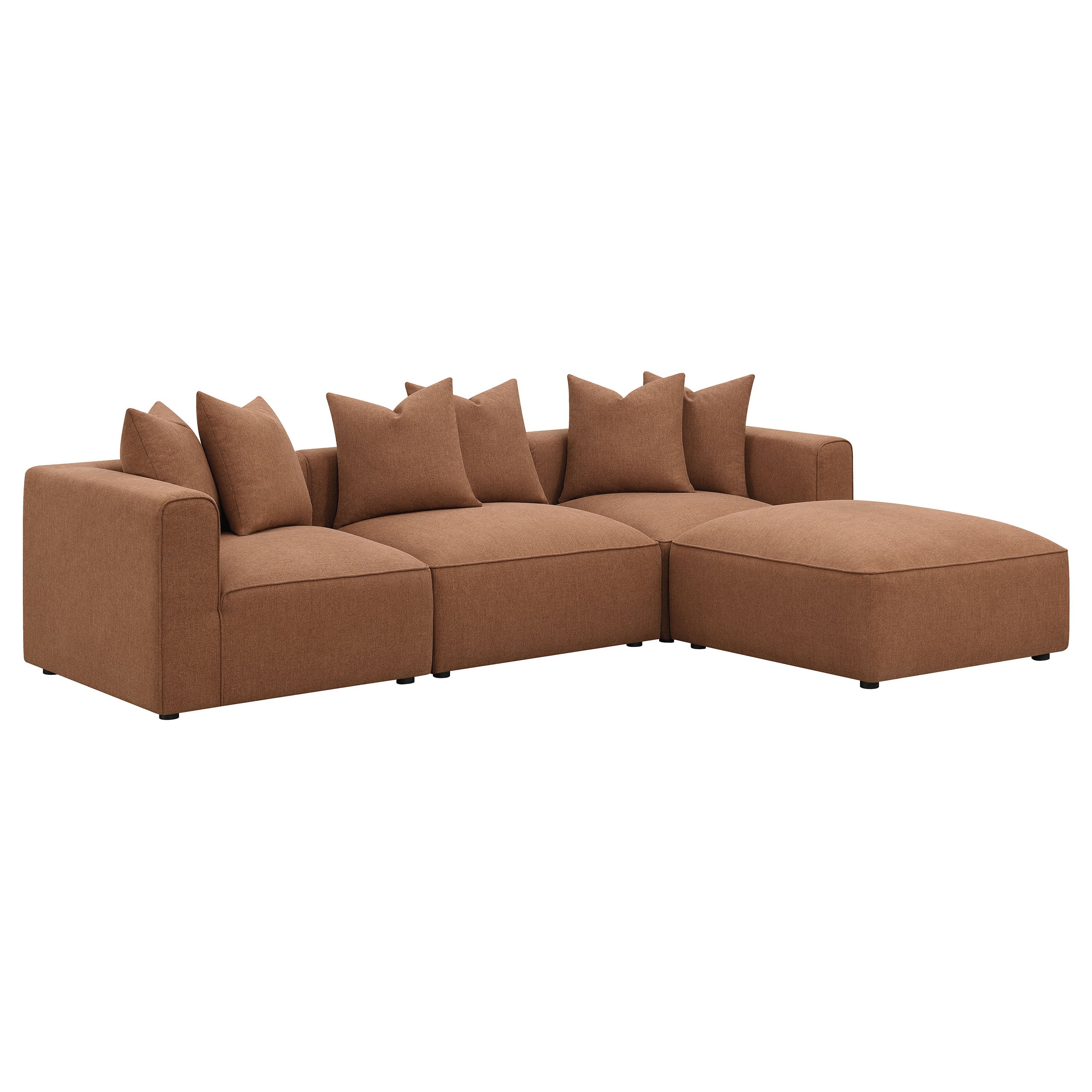 Jennifer Upholstered Armless Chair Terracotta-CoasterElevations