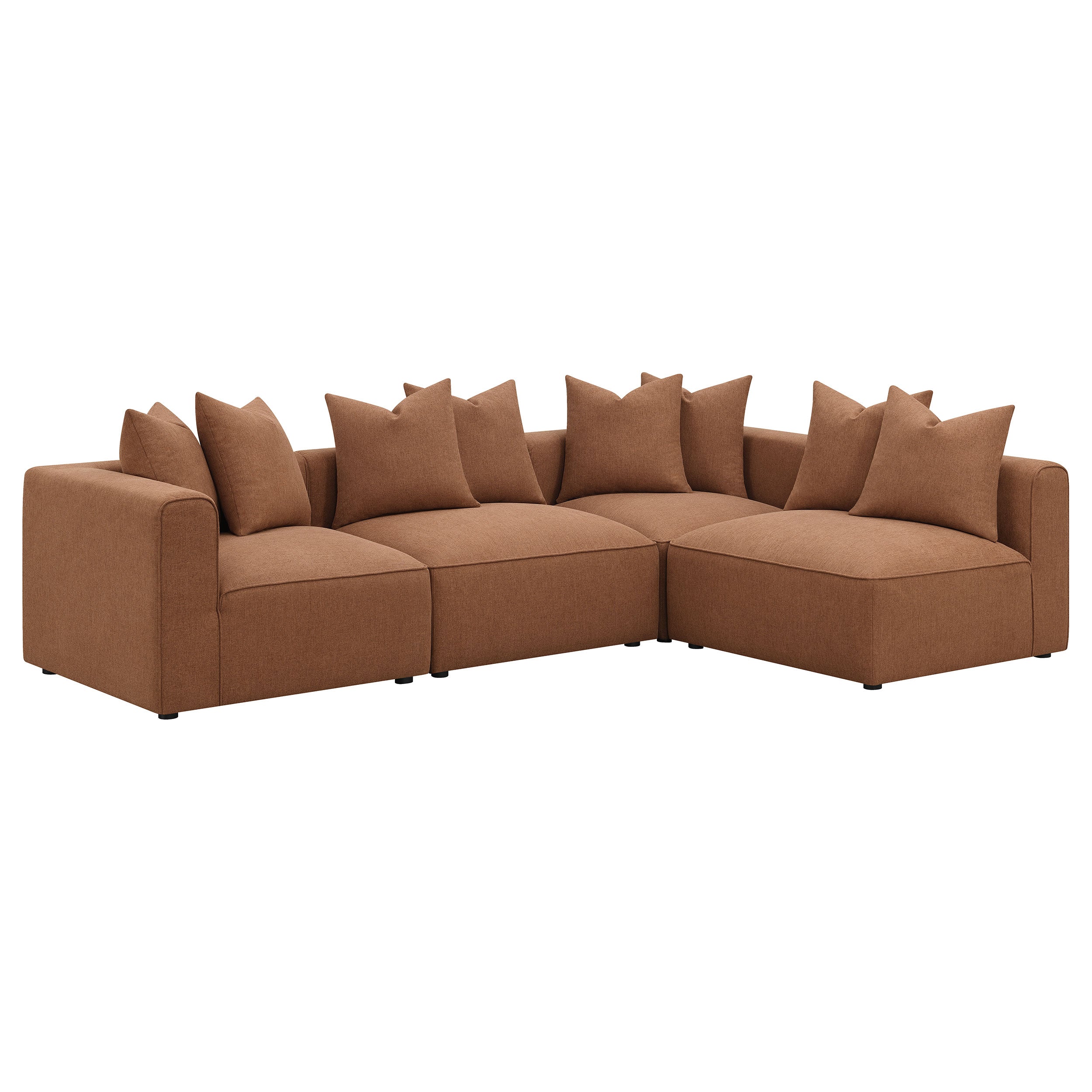 Jennifer Upholstered Armless Chair Terracotta-CoasterElevations