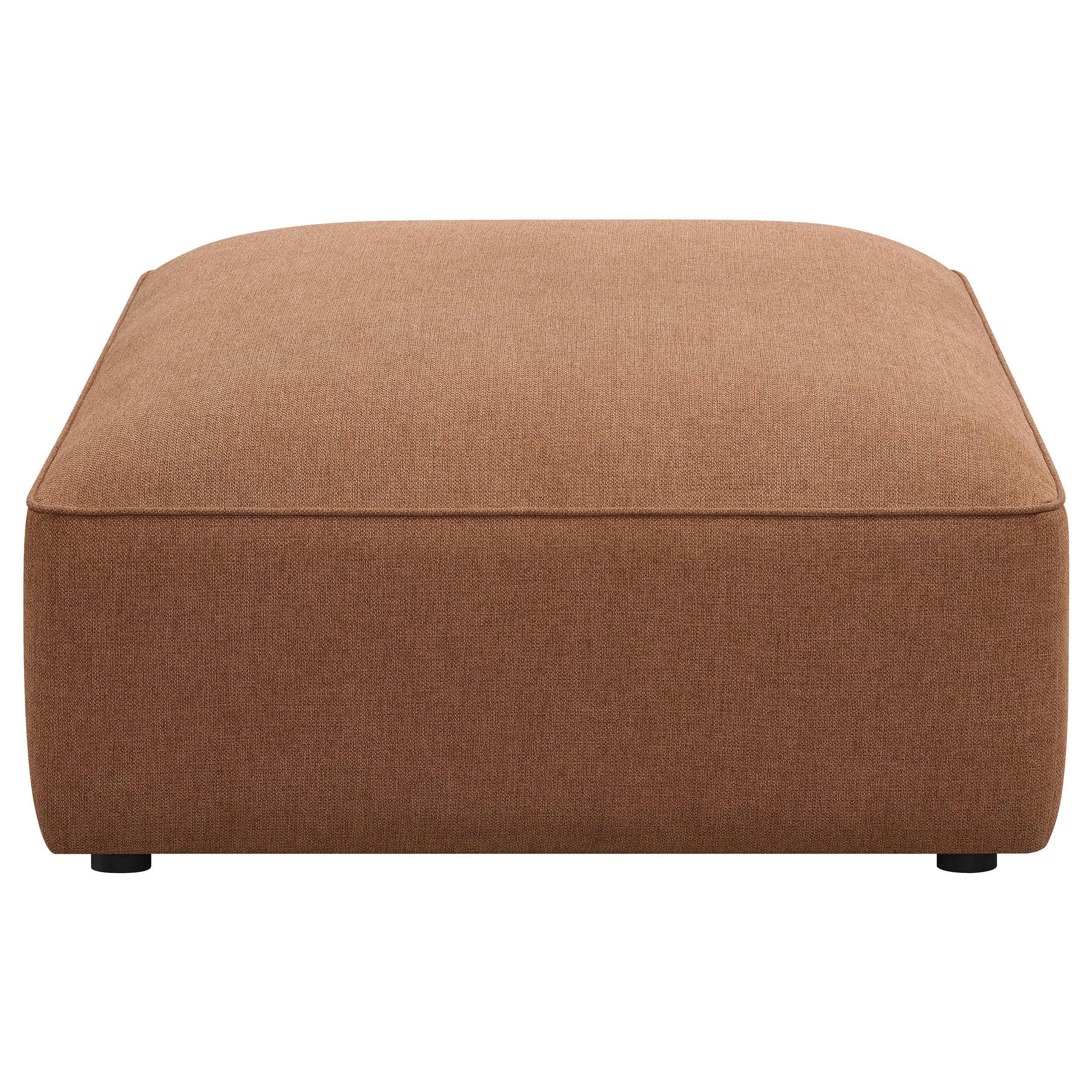 Jennifer Square Upholstered Ottoman Terracotta-CoasterElevations