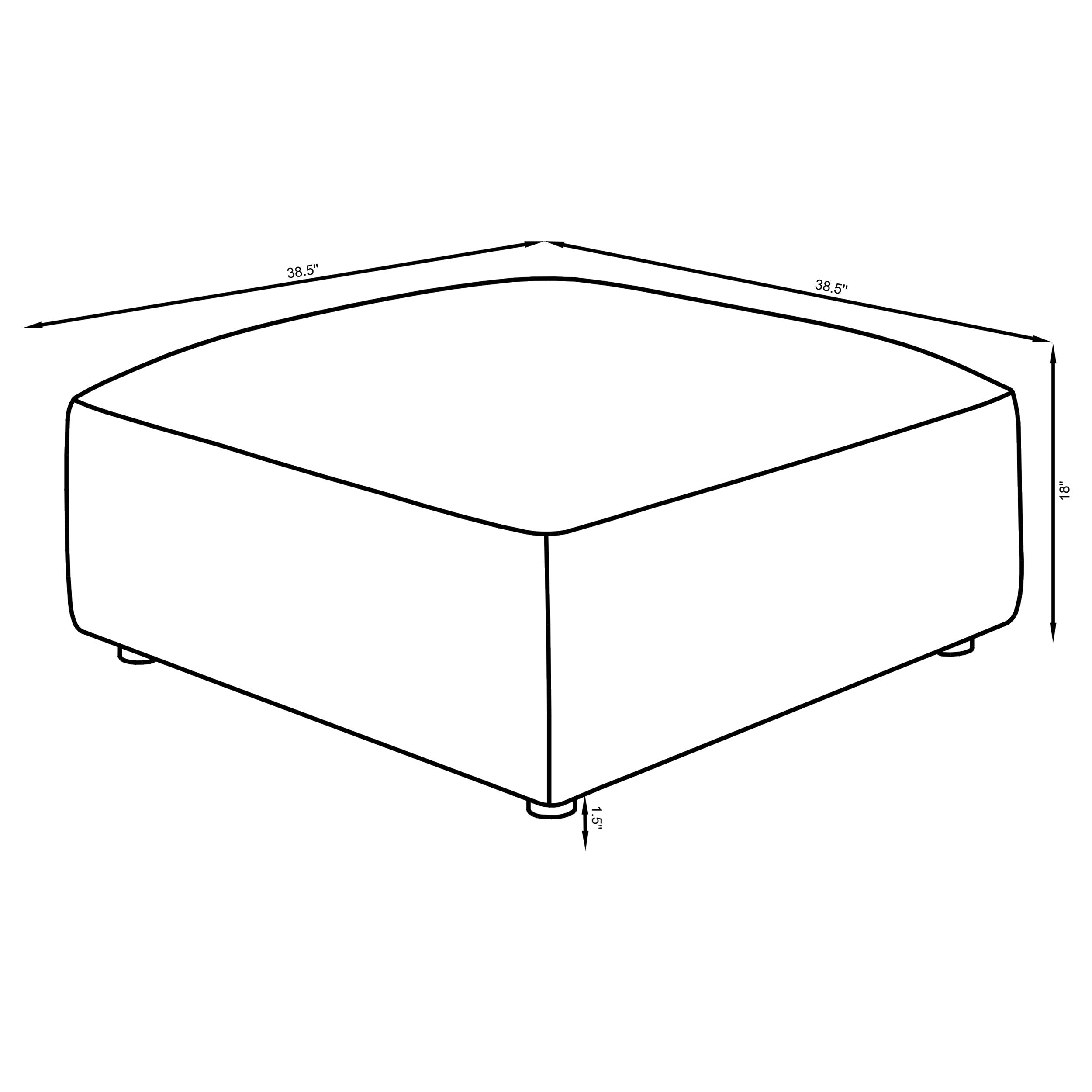Jennifer Square Upholstered Ottoman Terracotta-CoasterElevations