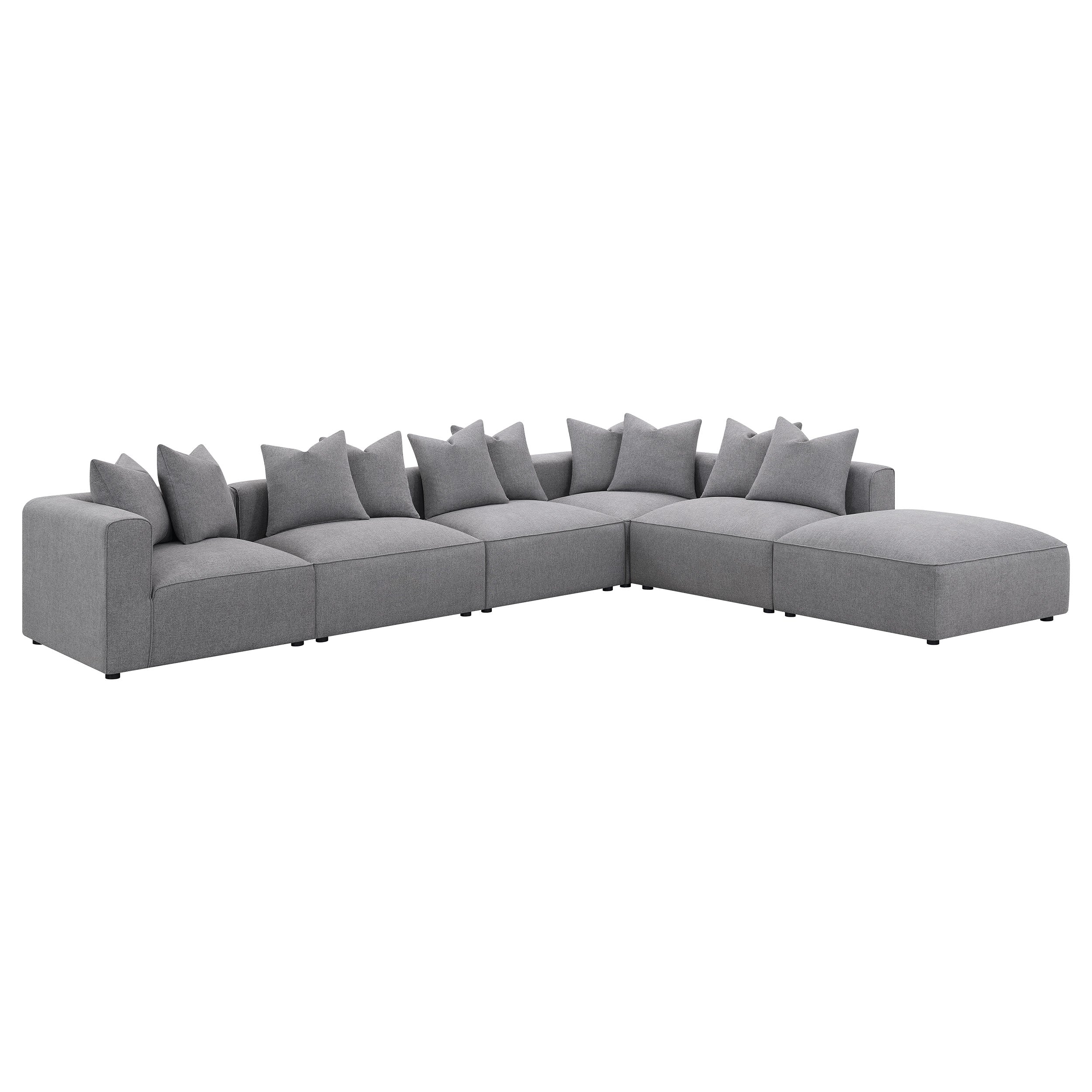 Jennifer 6-piece Upholstered Modular Sectional Grey-CoasterElevations