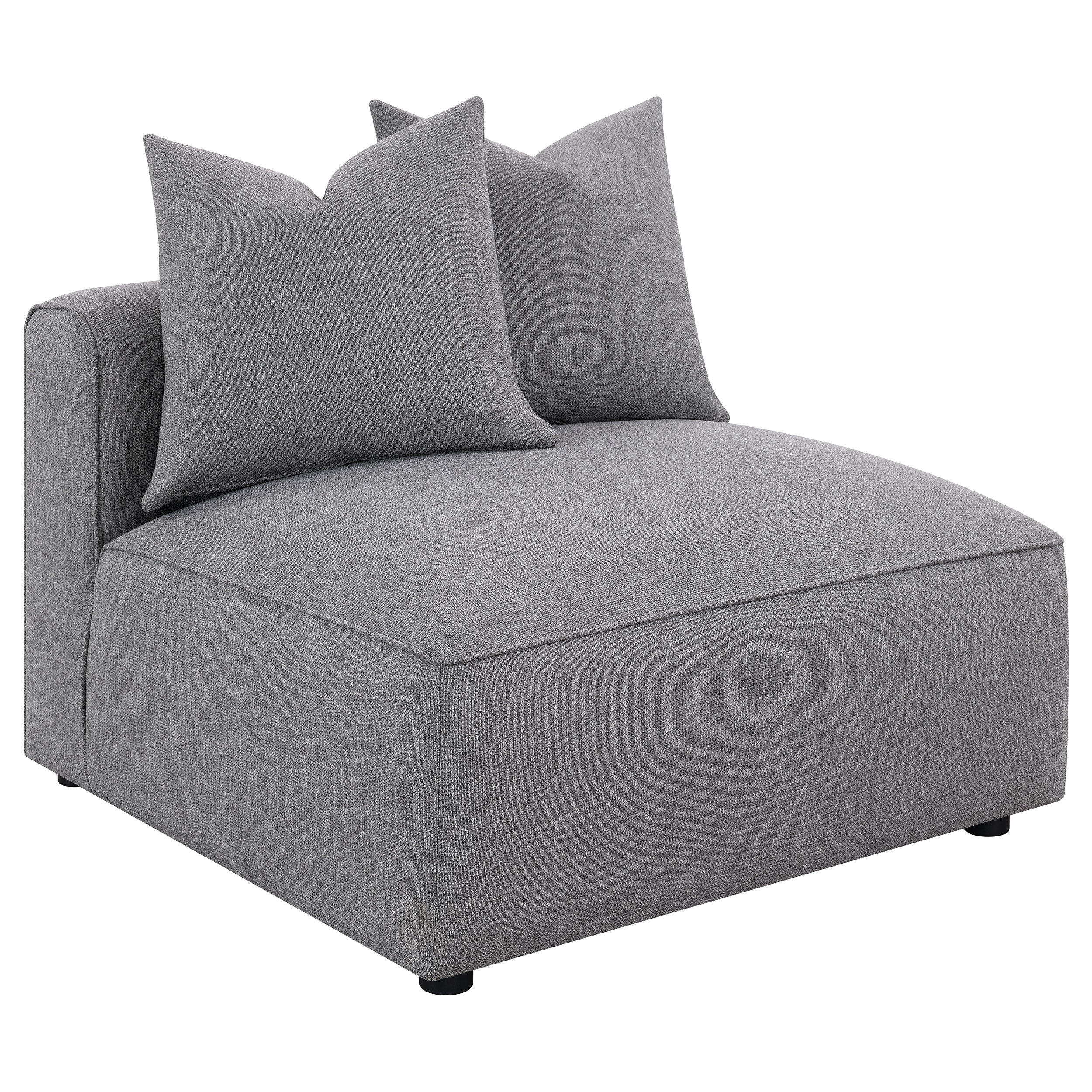 Jennifer Upholstered Armless Chair Grey-CoasterElevations