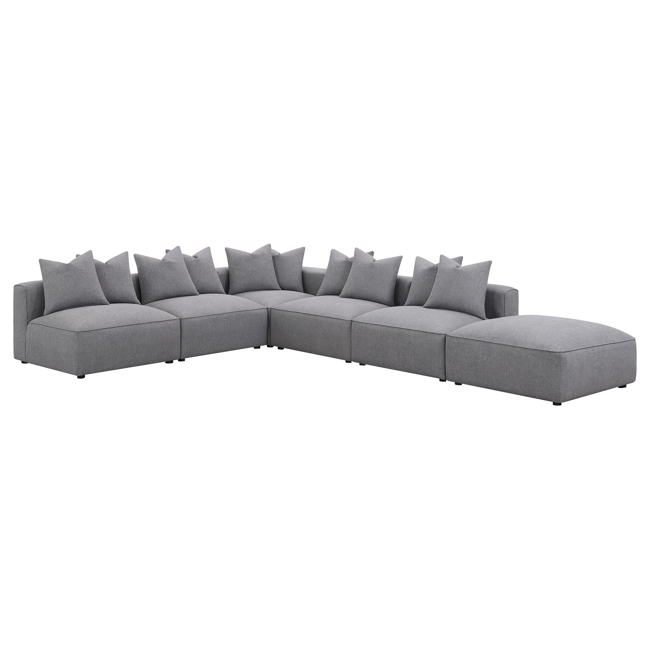 Jennifer Upholstered Corner Chair Grey-CoasterElevations