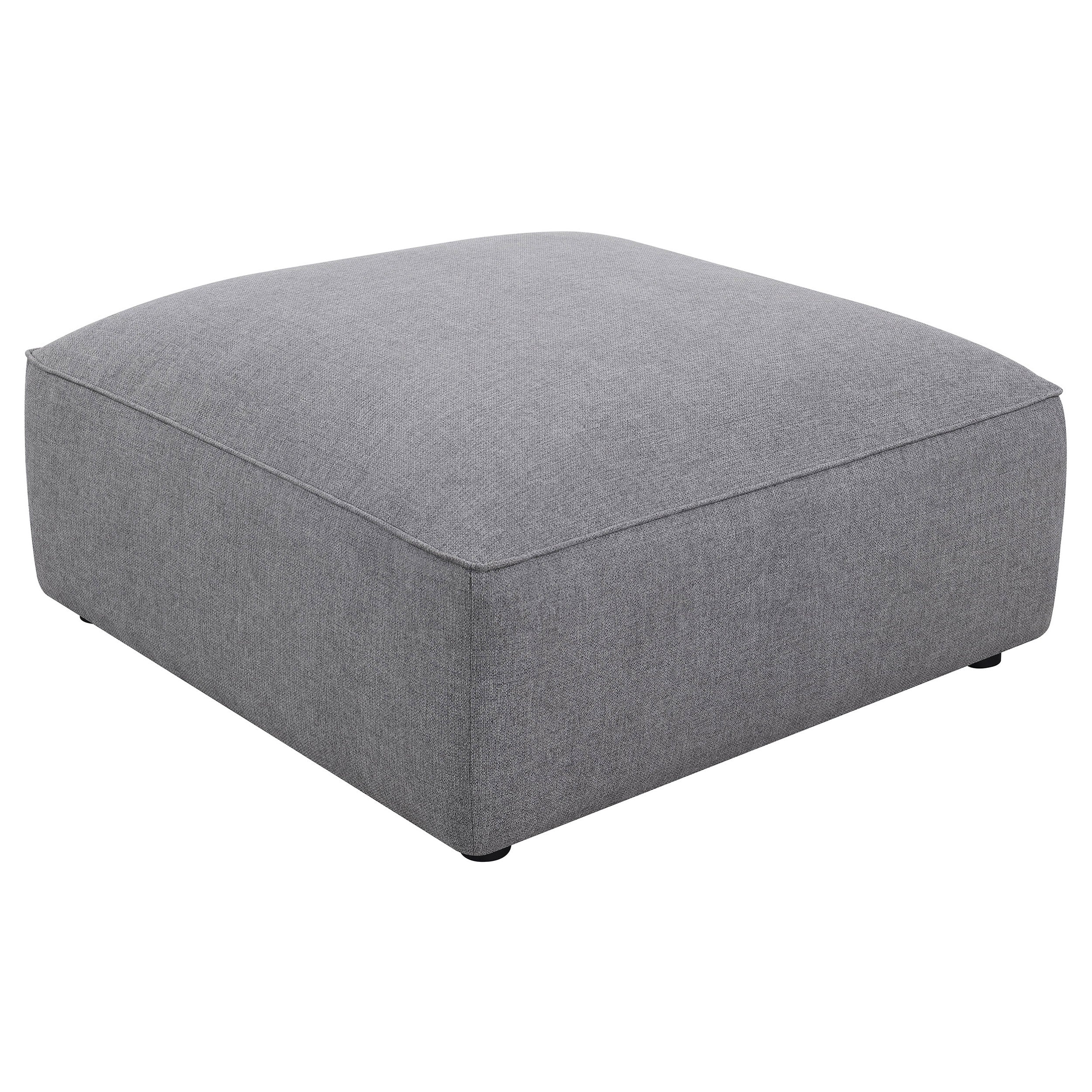 Jennifer Square Upholstered Ottoman Grey-CoasterElevations