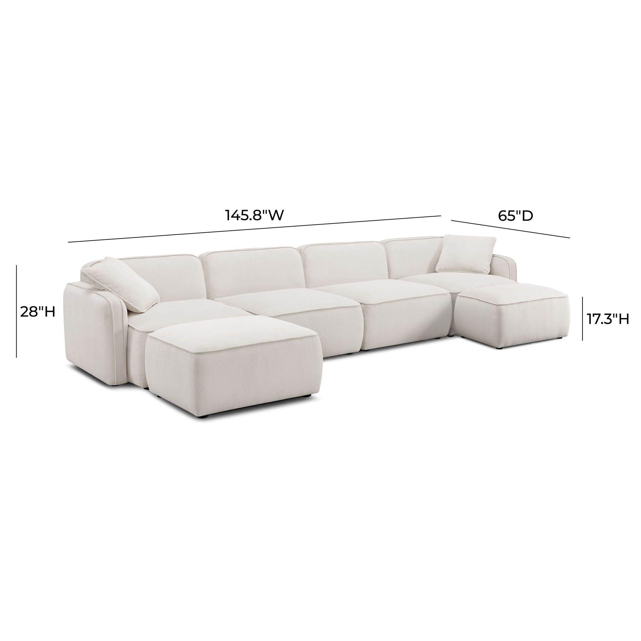Travie - 6-Piece Modular U-Sectional